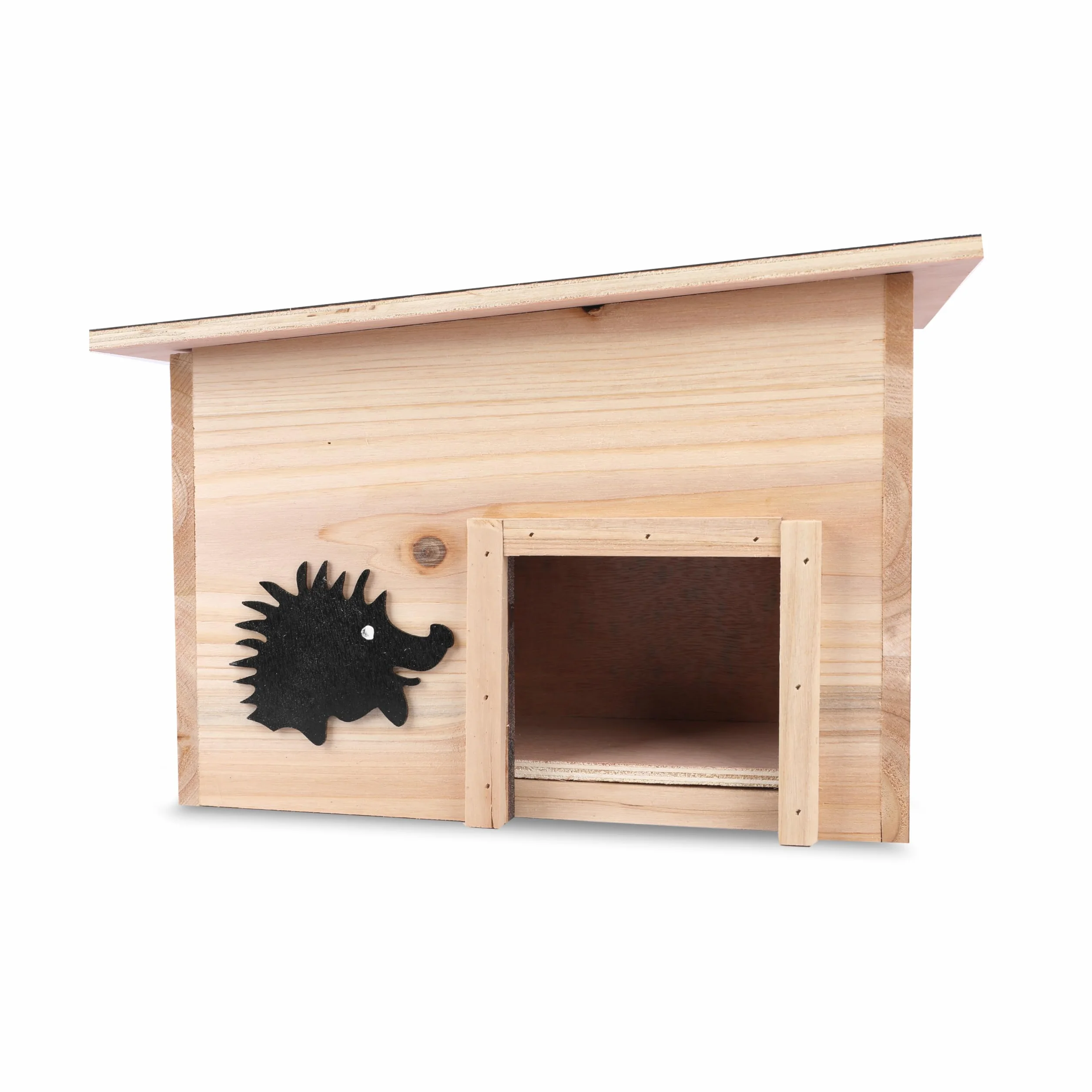 Niche pour hérisson en bois robuste 32 x 26 x 20,5 cm abri météorisé sécurisé protection prédateurs maison