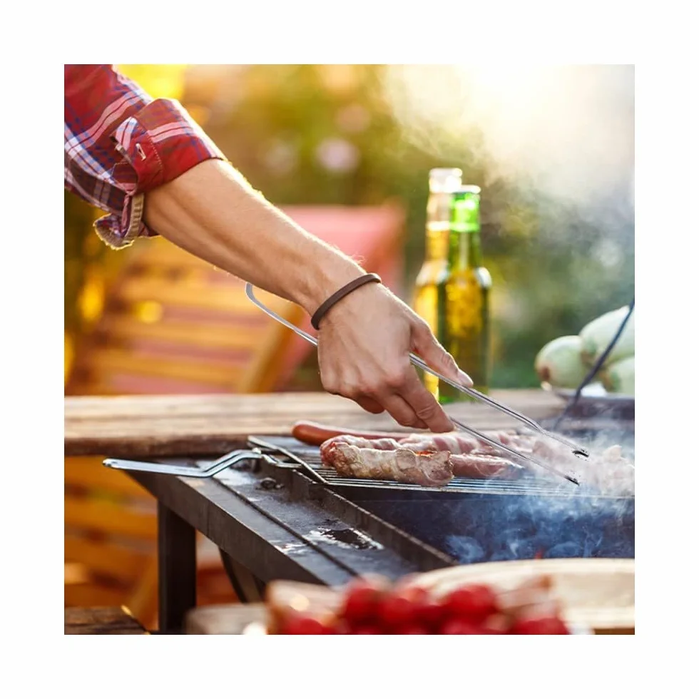 Pince barbecue inox à roulette Durandal Selection, Argenté, Acier Inoxydable