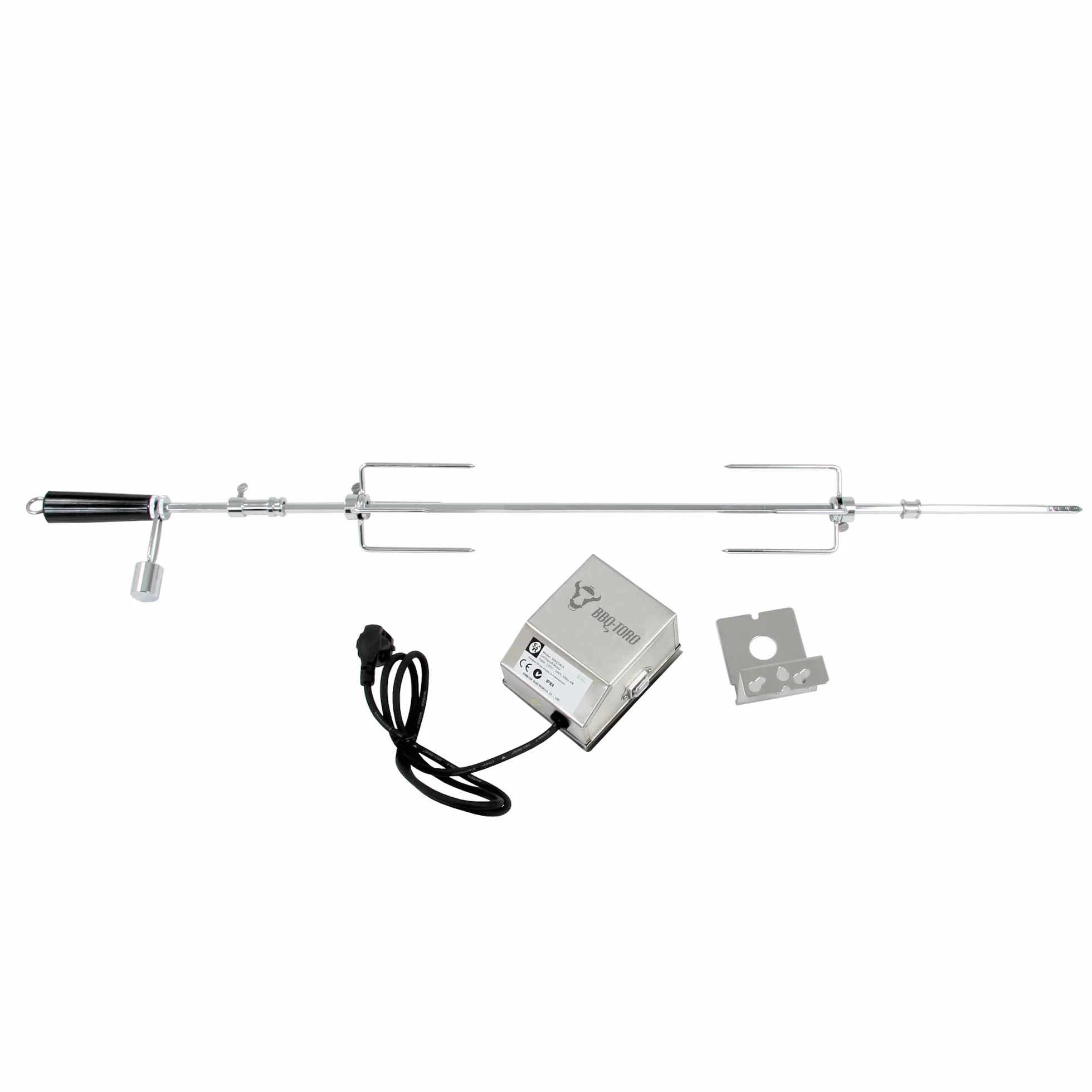 BBQ-Toro Set de broche à griller 90 cm moteur acier inoxydable 220V-240V rôtissoire