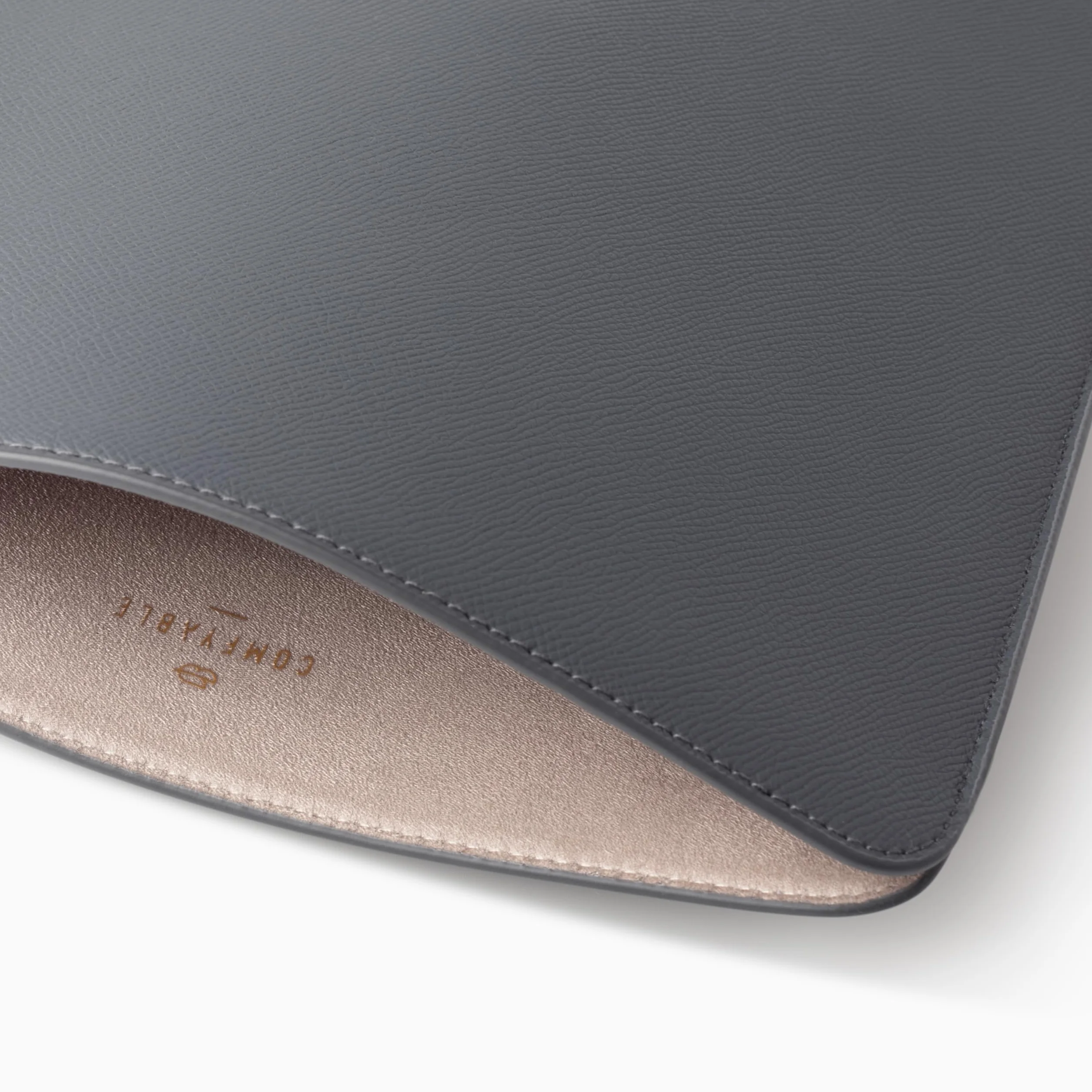 Comfyable Housse Ordinateur Portable 14 Pouces Cuir Véritable Compatible MacBook Pro 14" M5/M4/M3/M2/M1 Pro/Max 2026-2021 Gris foncé