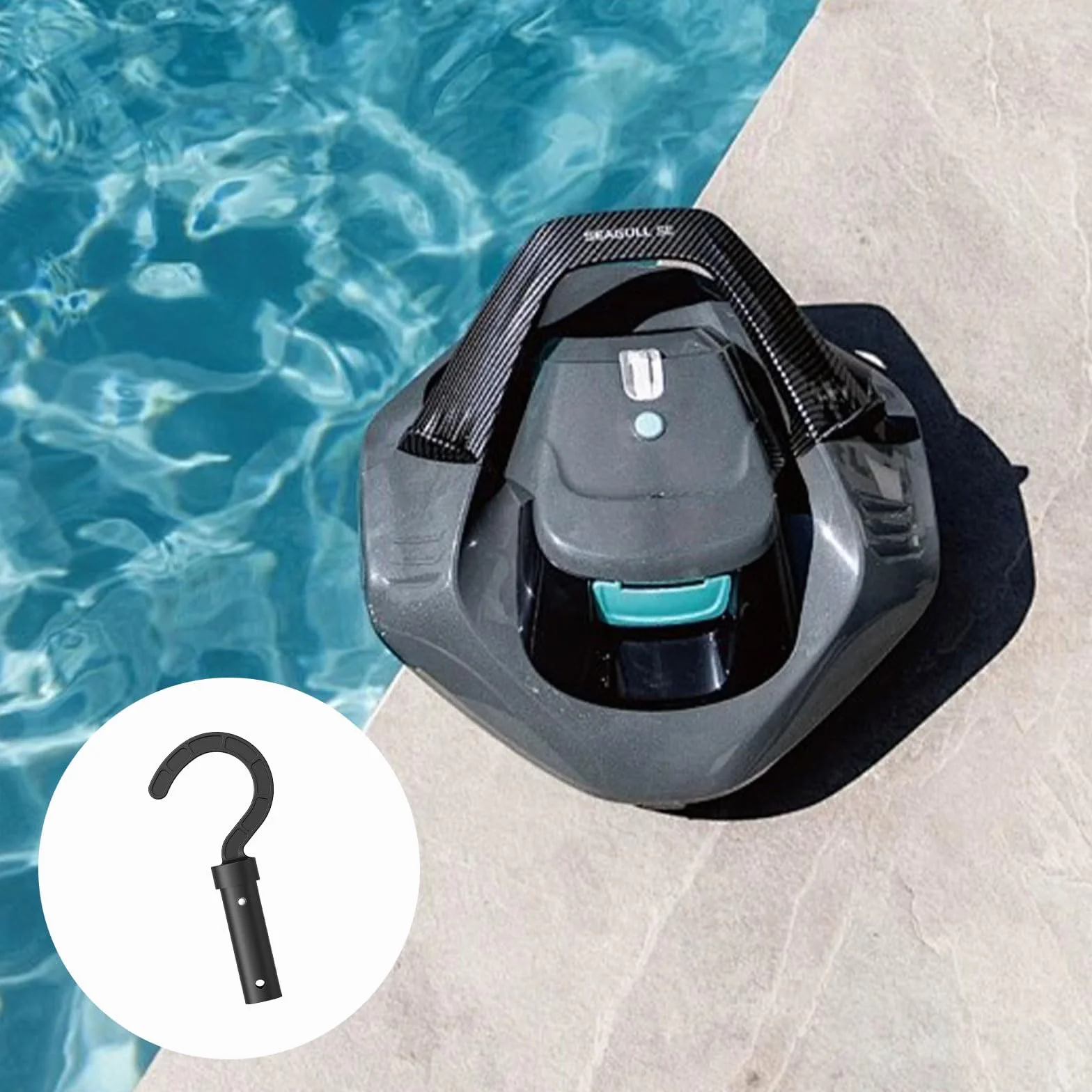 Crochet pour Robot de Piscine, Accessoire de Nettoyage Compatible avec Tous Types de Nettoyeurs