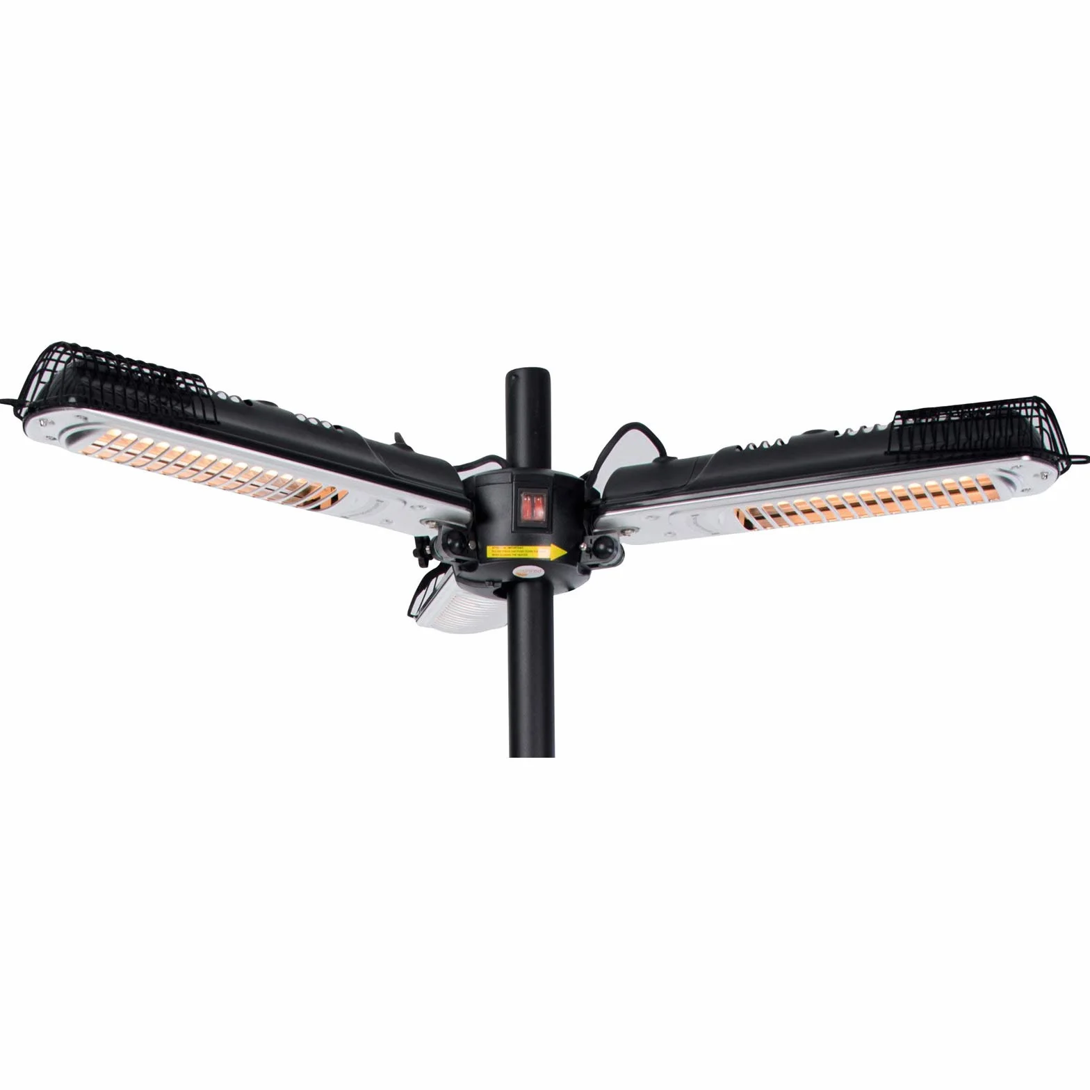 Mi-Heat Chauffage de parasol 2000 W Infrarouge pour terrasse 16 m² 3 niveaux de puissance