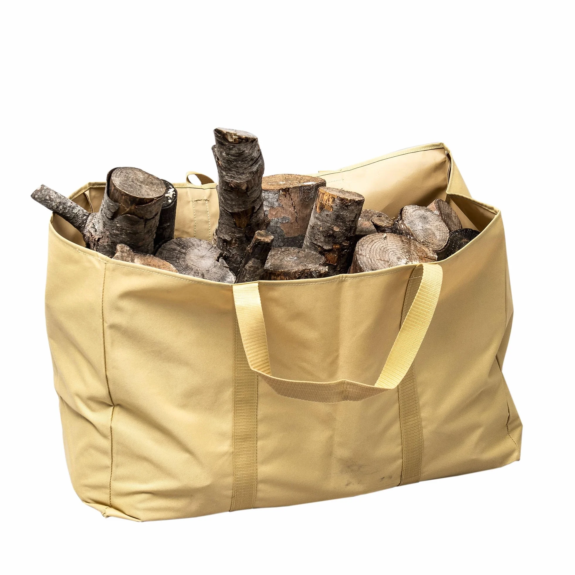 WERKA PRO Sac Porte Bûches Polyester 72 Litres 600D 60x30x40 cm Beige