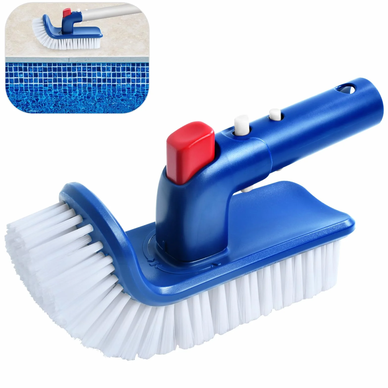 Tête de Brosse Piscine Rotative 180 Degrés, Brosse d'Angle pour Piscines et Carrelages