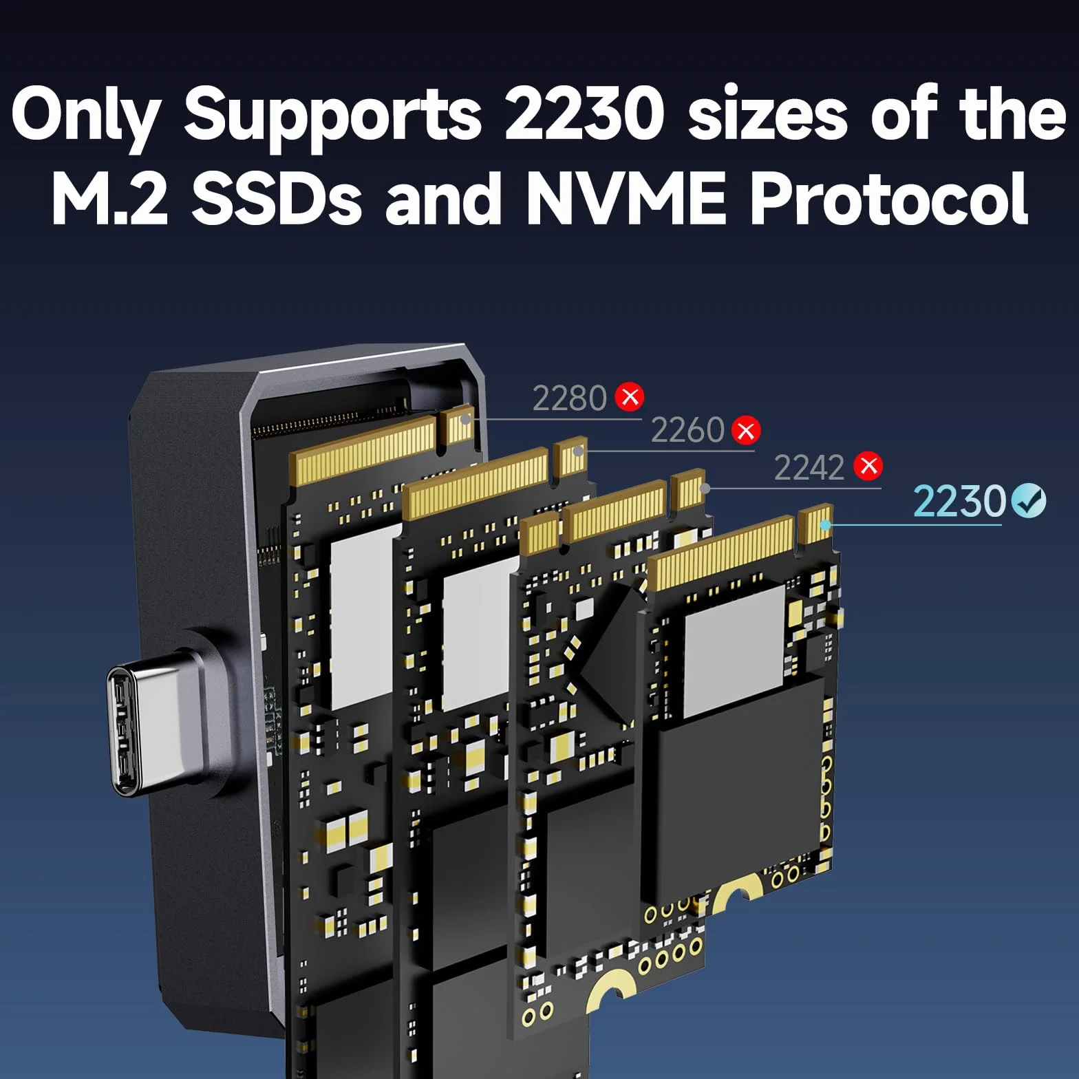 Fanxiang boîtier M.2 NVMe USB 3.2 Gen 2 10 Gbps alliage d'aluminium compatible 2230 PCIe NVMe