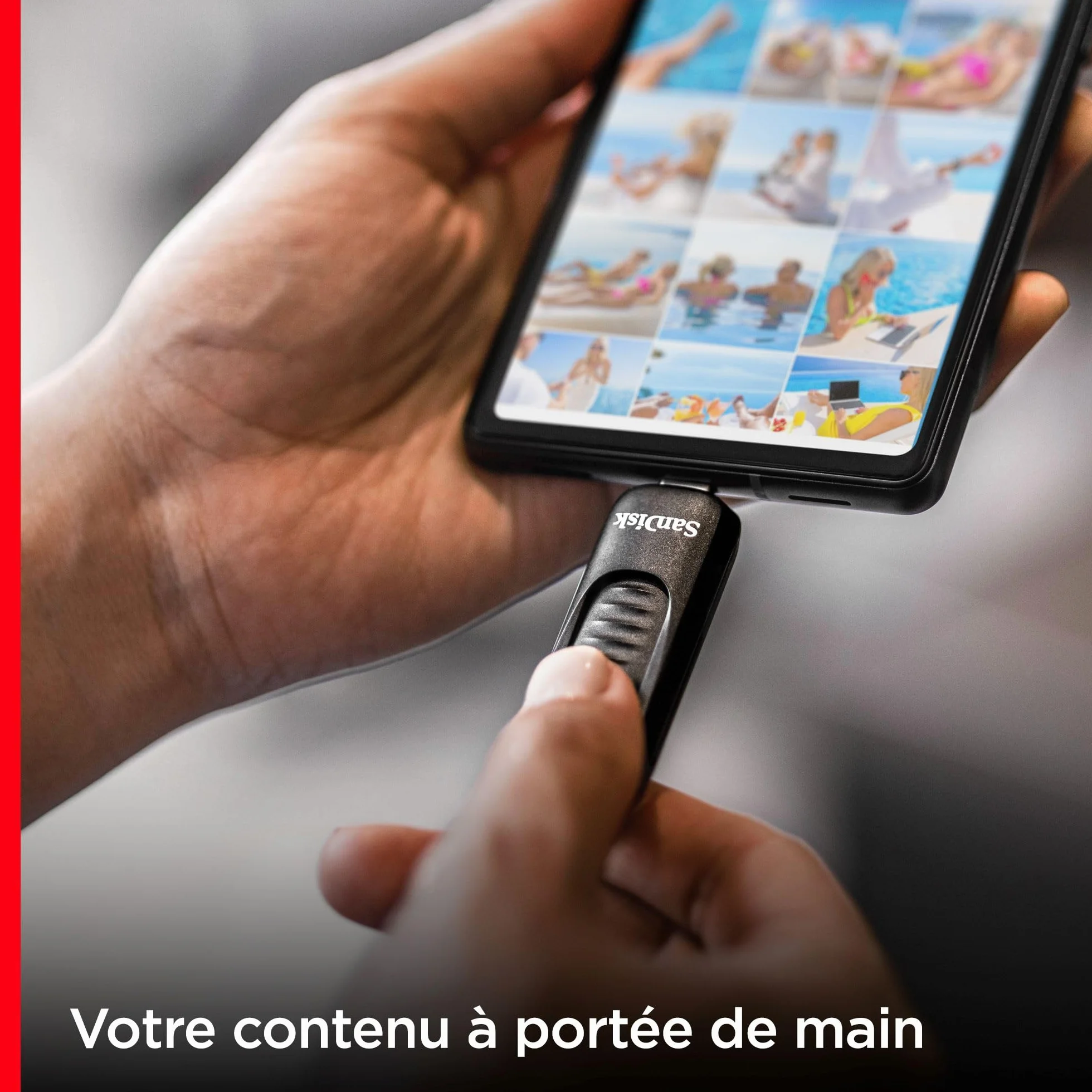 SanDisk Ultra Slider Clé USB 512 Go USB 3.2 Gen 1 Type-C Noir