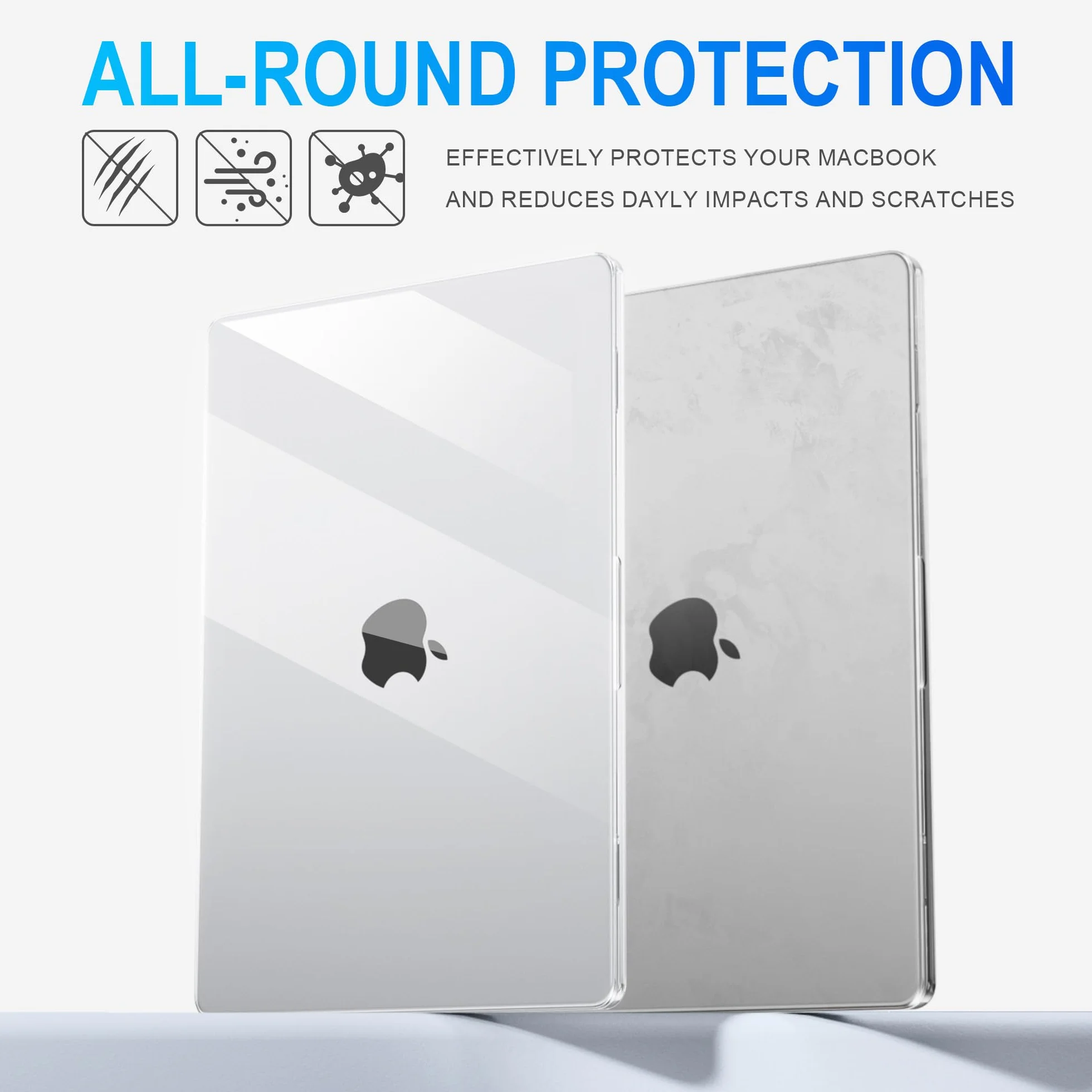 Coque Compatible MacBook Air 13 Pouces M1 2020 2019 2018 A2337 A2179 A1932, Housse Rigide en Plastique 13,3" Cristal Clair