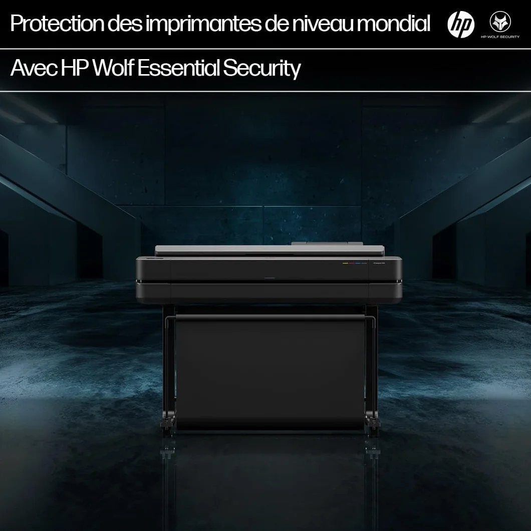 HP DesignJet T650 36 91cm Imprimante Grand Format Traceur A4-A0 82 Impressions A1/h Wi-Fi Ethernet USB 2400x1200dpi Noir