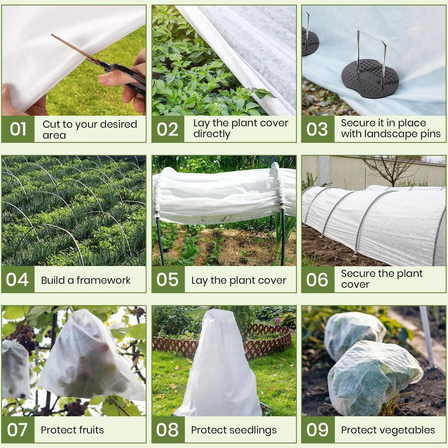 Voile Hivernage Plante Exterieur 1.6x10m Tissu Non tissé 30 g/m² Housse Protection Blanche
