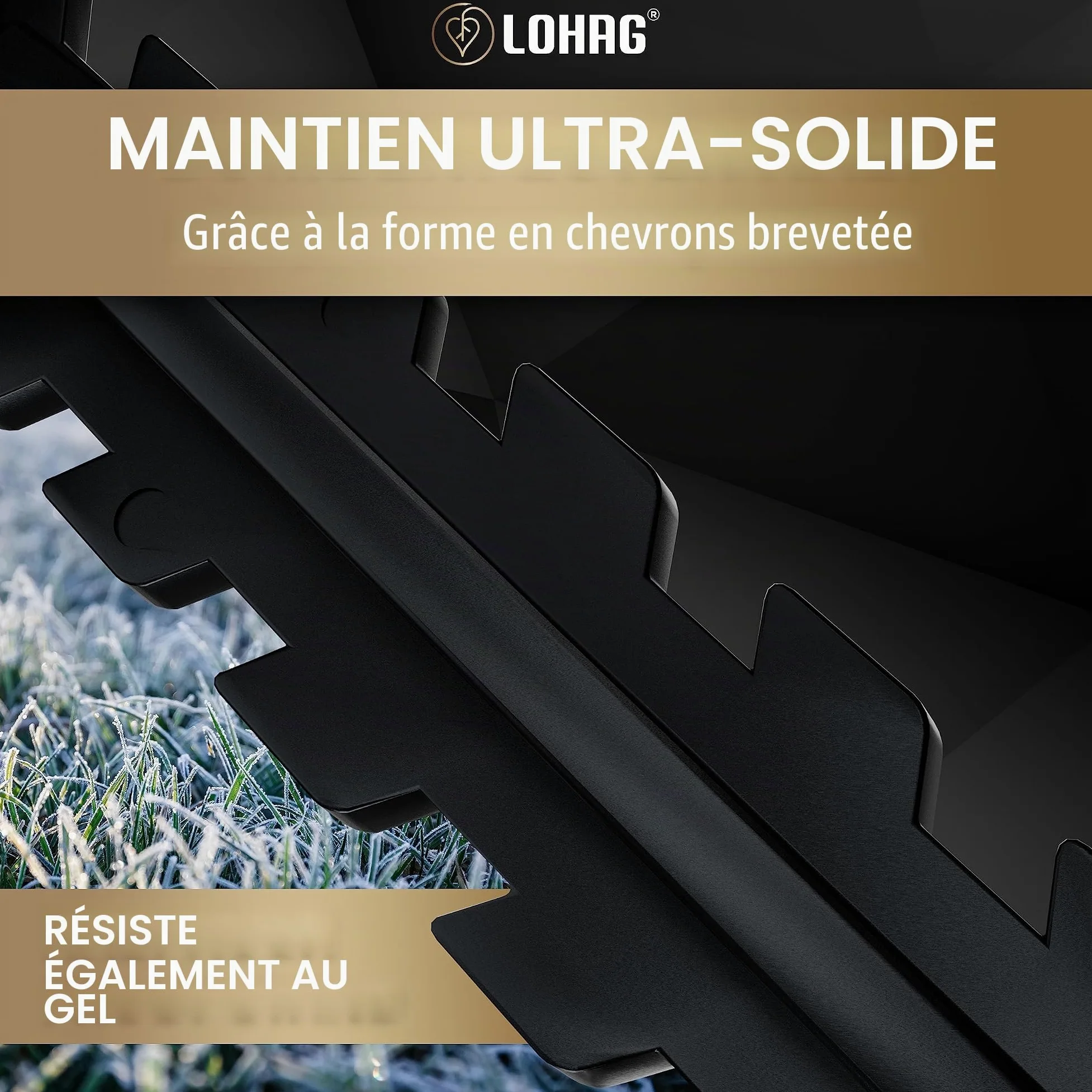 Piquet de terre - Forme brevetée pour robot tondeuse de pelouse - Fil de délimitation Gardena Husqvarna Bosch Worx Honda Yard Force - Câbles de piquets
