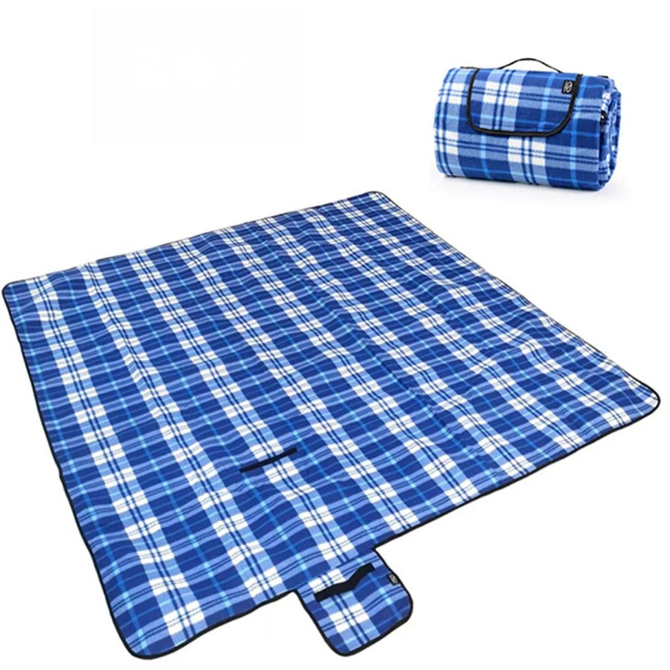 Couverture de Pique-Nique Tapis de Plage Extra Large Isolation Thermique étanche au Sable Tapis de Camping Portable Tapis de Sol Rampant Doux extérieur étanche 200x200 cm