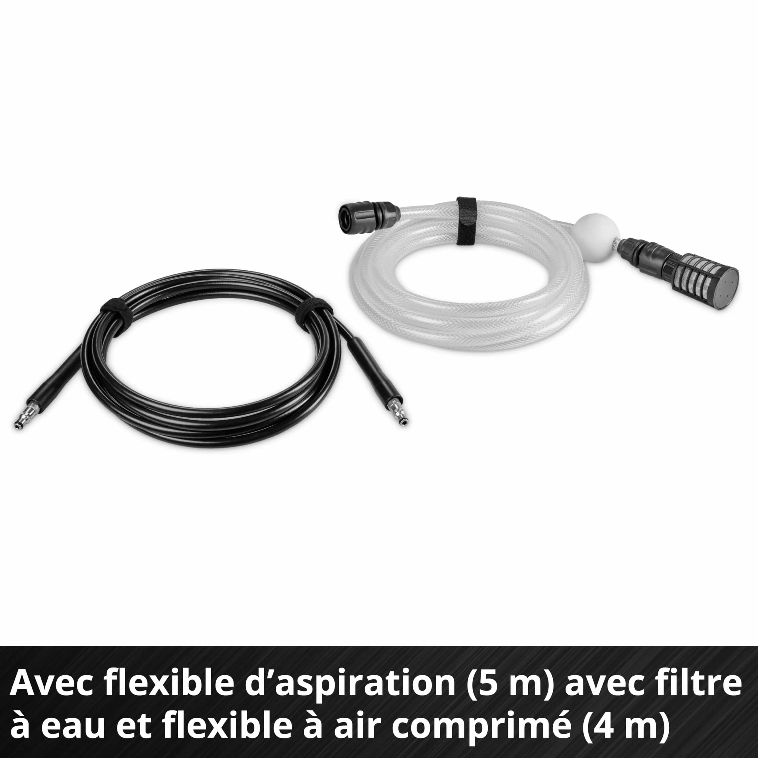 Einhell Nettoyeur Haute Pression sans Fil HYPRESSO 36/105 | PXC | 36 V | 105 bar | 270 l/h | flexible HP 4 m | flexible aspiration 5 m | 2 buses | brosse | lance | sans batteries