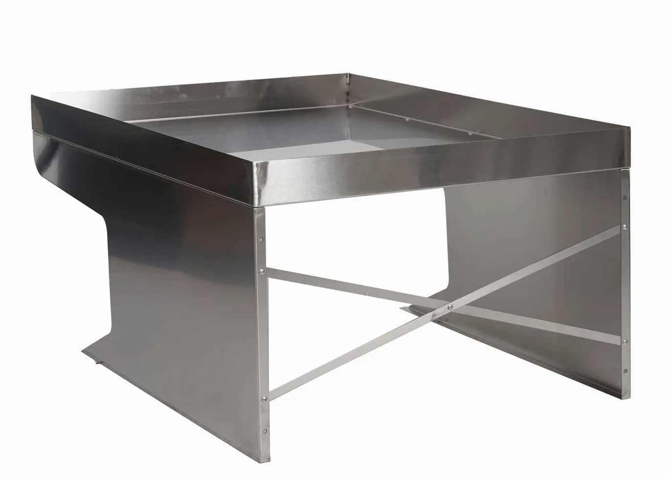 Garage XL pour Tondeuse-Robot avec bac à Plantes HWC-G60 métal 47x70x100cm INOX