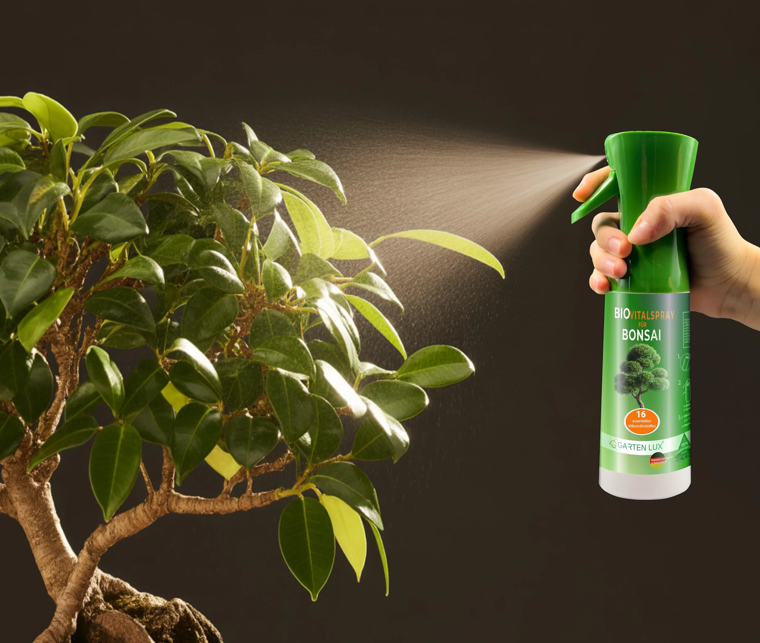 Garten Lux Spray bio Vital pour feuilles de bonsaï 300 ml 16 oligo-éléments