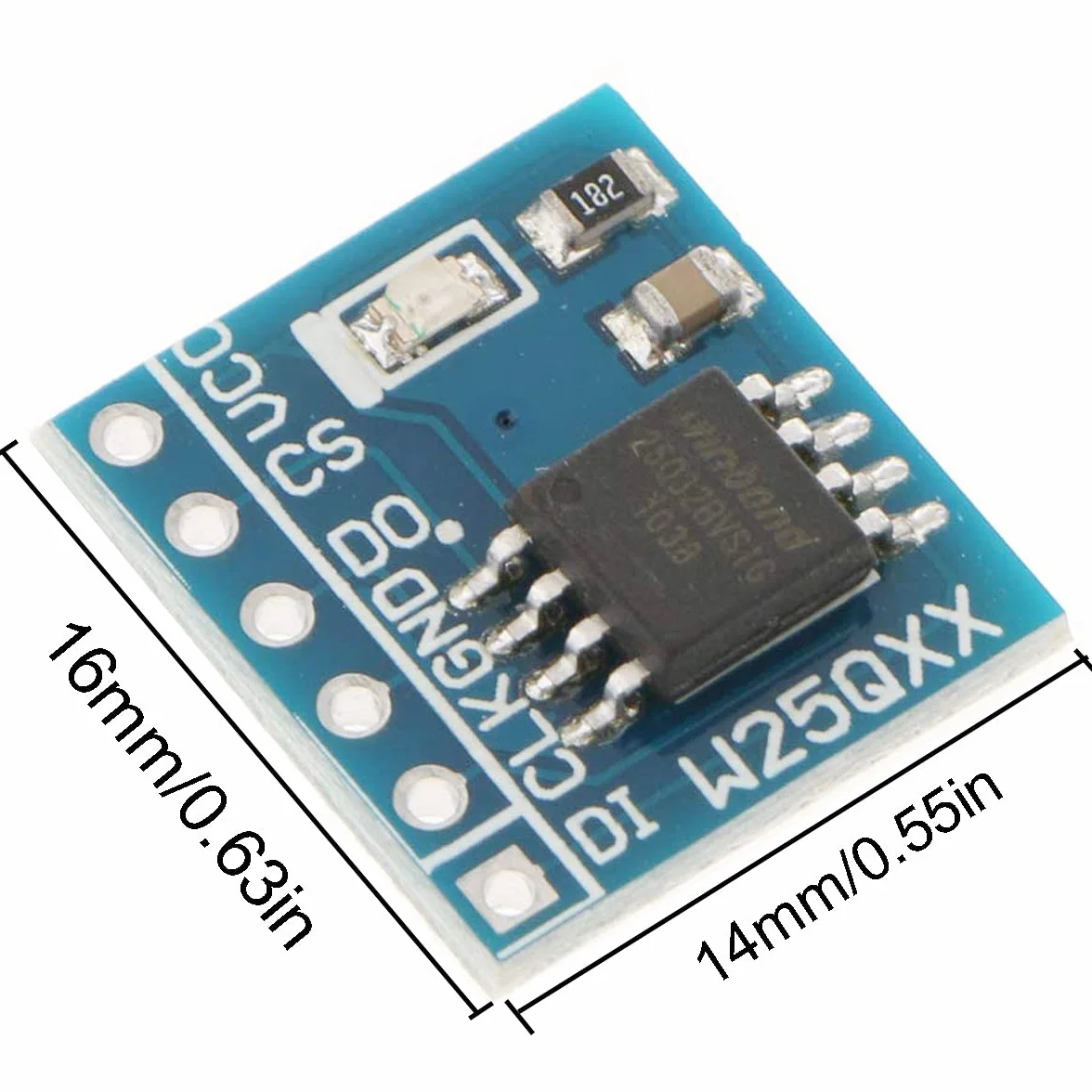 Module de mémoire Flash W25Q64 64 Mbit 8 Mo 2.7-3.6 V SPI Interface