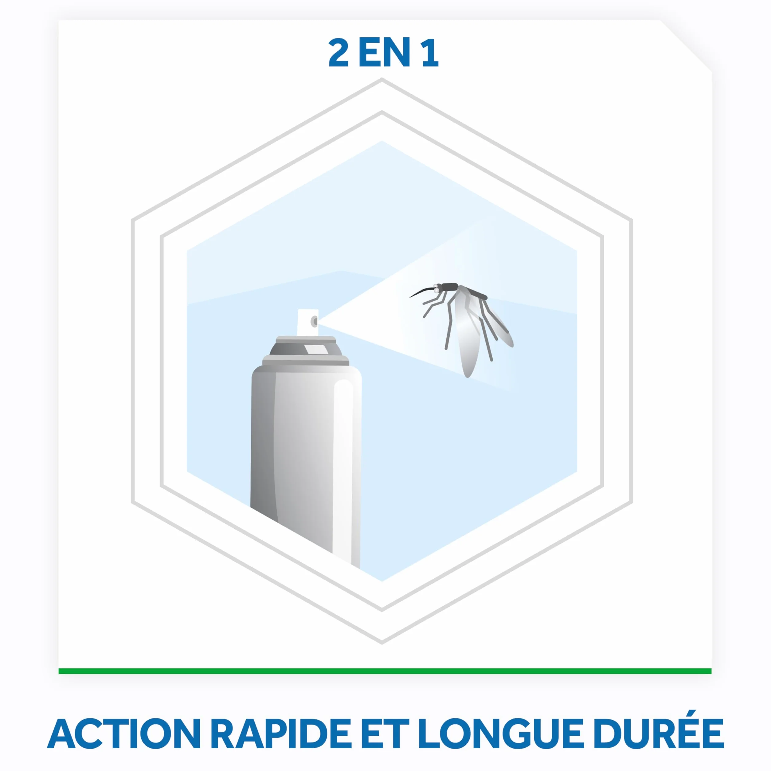 Raid Max Aérosol Mouches et Moustiques 2 en 1 Action Rapide Longue Durée Parfum Eucalyptus 24h