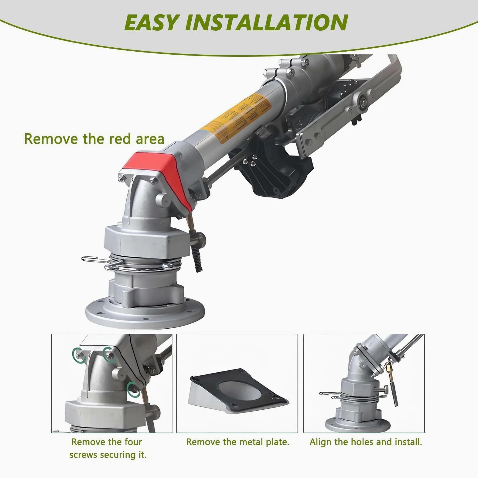 Arroseur d'arrosage rotatif à 360° - Pistolet à pluie automatique de 5,1 cm pour irrigation agricole, contrôle de la poussière dans les pâturages, dépoussiérage industriel