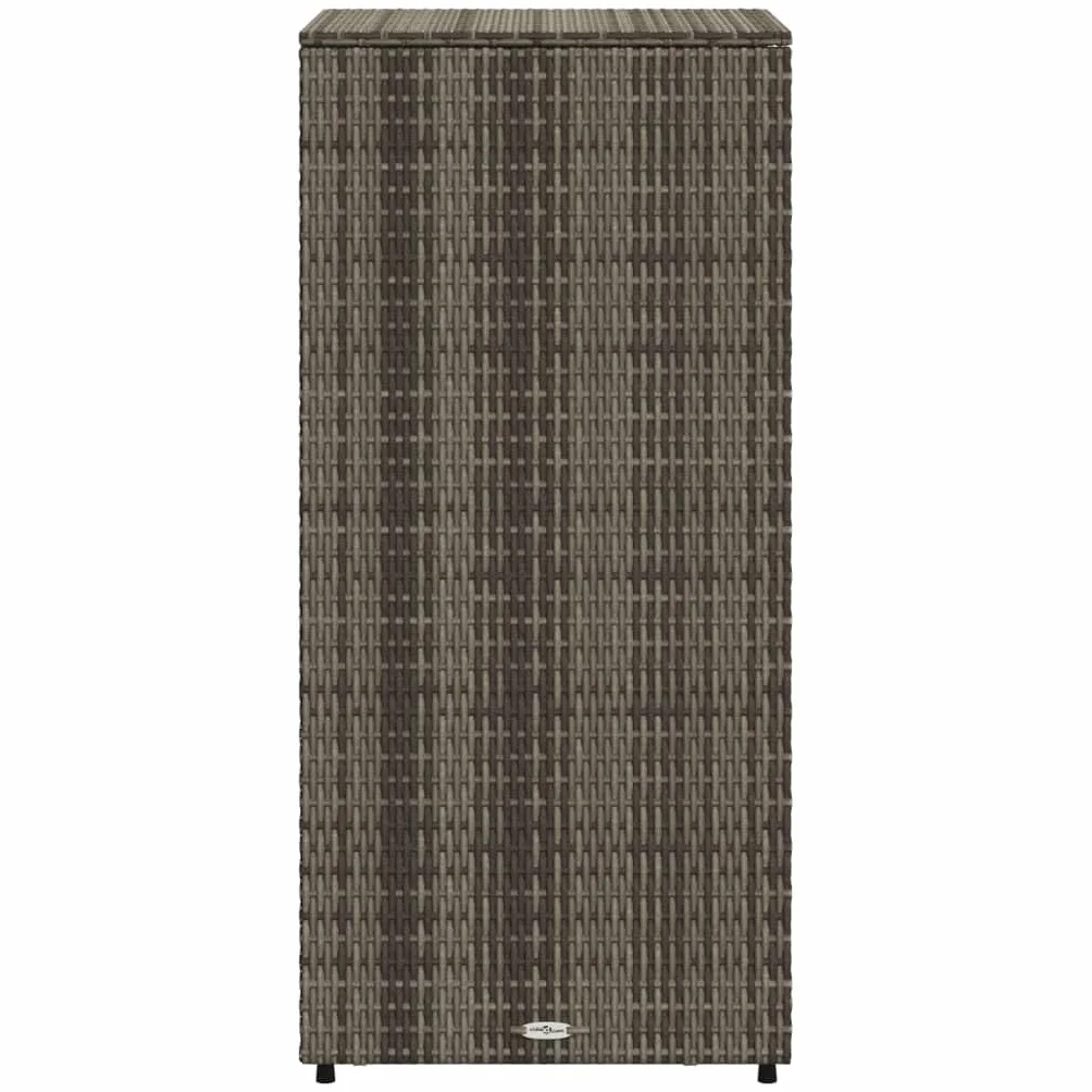 vidaXL Armoire Rangement Jardin Étagères Meuble Extérieur Patio Gris Résine Tressée