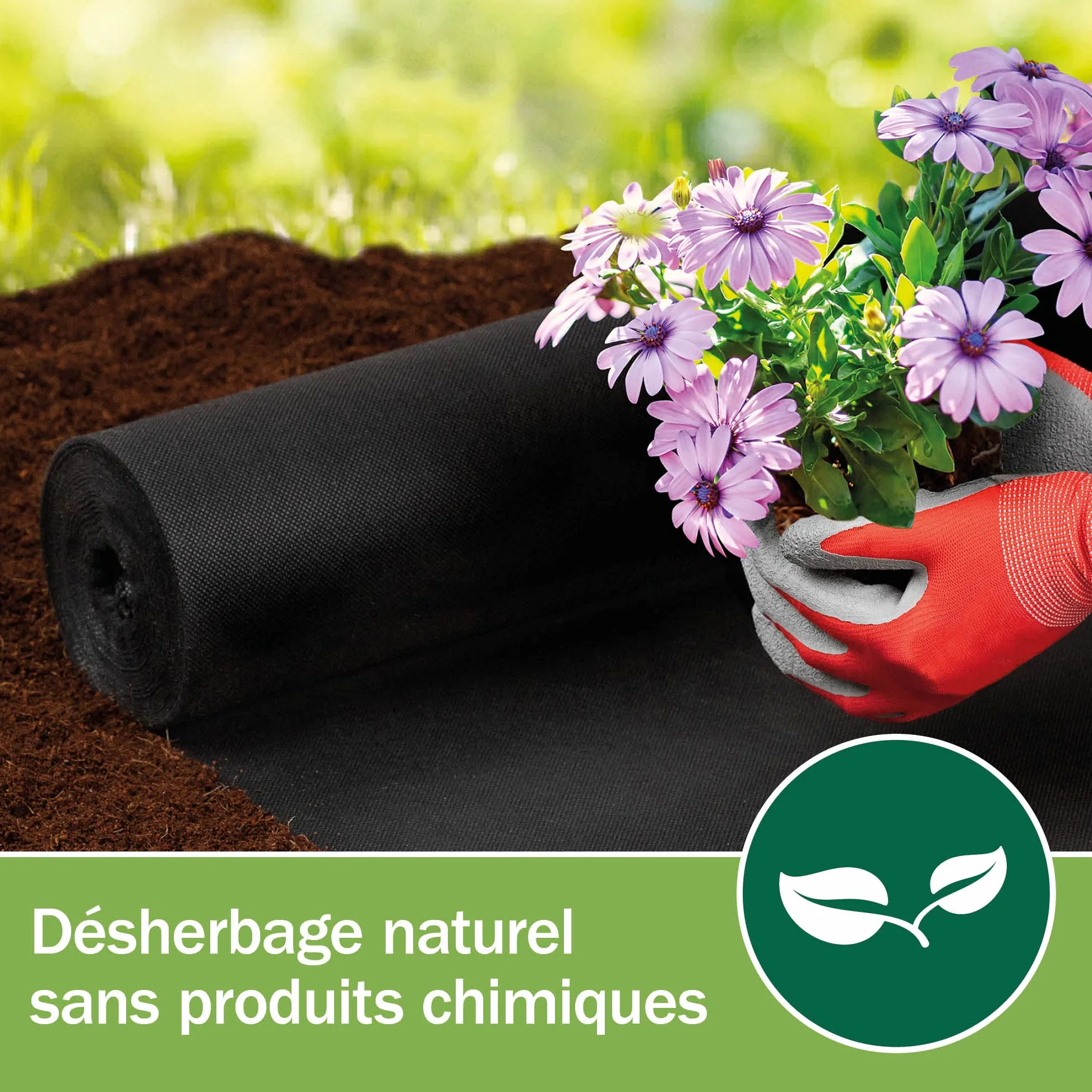 Moorland Toile Anti Mauvaises Herbes Jardin perméable à l'eau résistant | 100m² largeur 1m noir 100% recyclable paillage pour jardins et terrasses Ancheur voile indéchirable bache Gardur