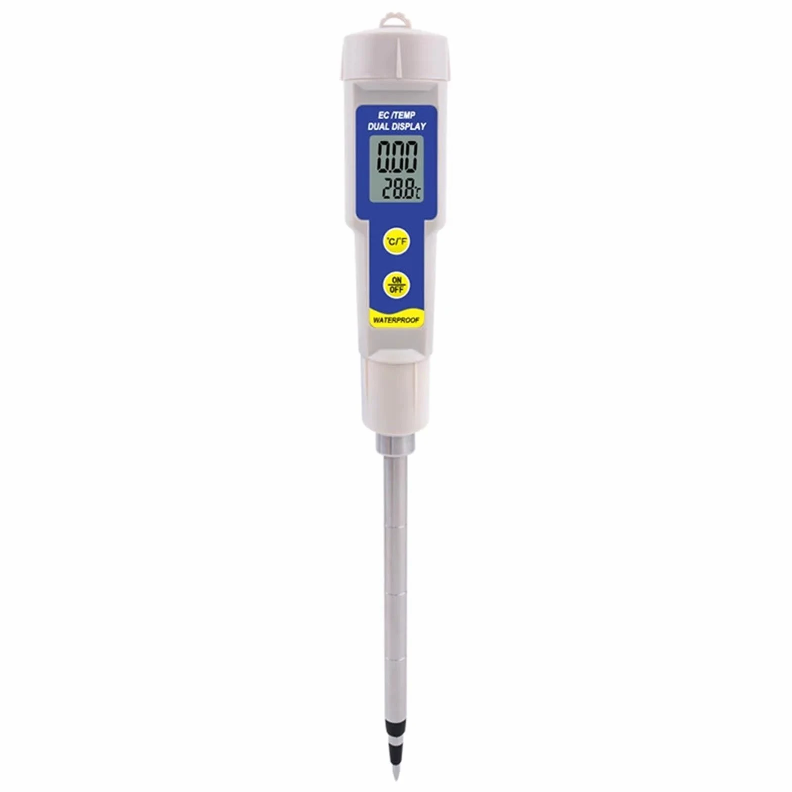 Compteur de Sol 2 en 1, testeur conductivité température EC, Test Liquide nutriments, étanche for la Plantation, Le Jardinage, Culture hydroponique intérieur Jardinage, Agriculture