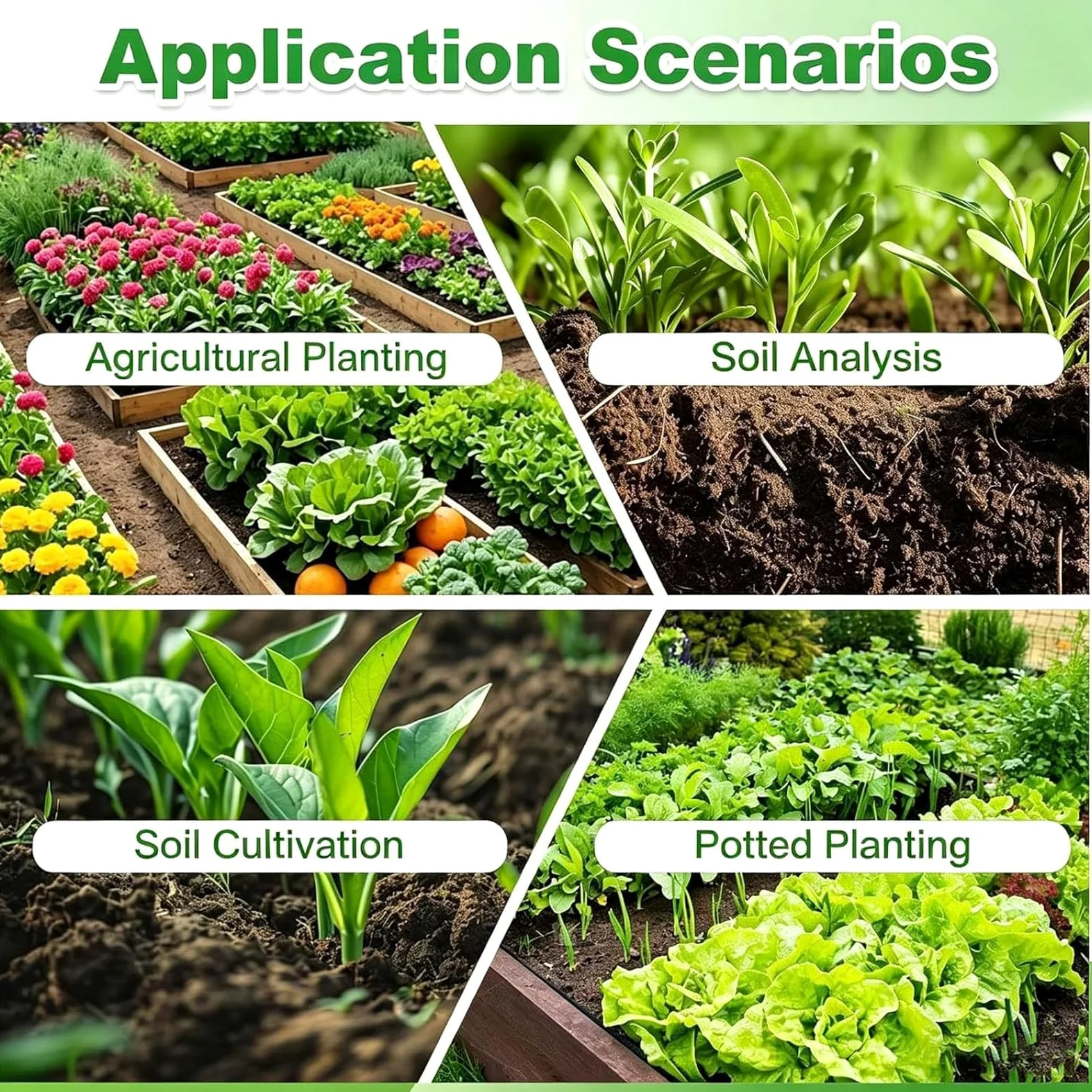 Kit numérique d'analyse de sol pour plantes, Testeur d'humidité, NPK, pH et conductivité : précision laboratoire, facile à utiliser, économies (pas de frais labo). Usage intérieur/extérieur, durable