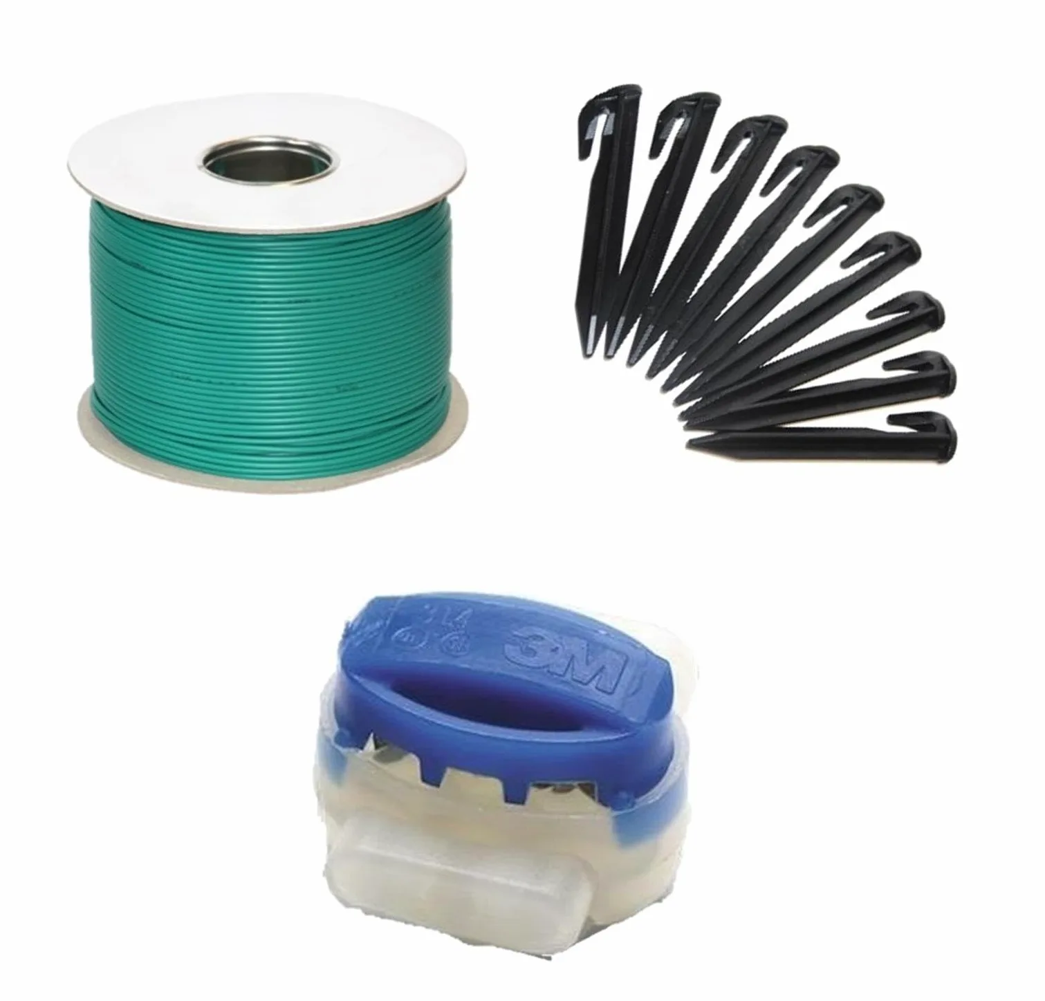 Genisys Kit d'extension de Tondeuse à Gazon robotique, Pinces de Serrage Compatible avec LandXcape LX Le connecteur de Crochet de câble de délimitation- HQ 2023, Set:50m+50H+6V