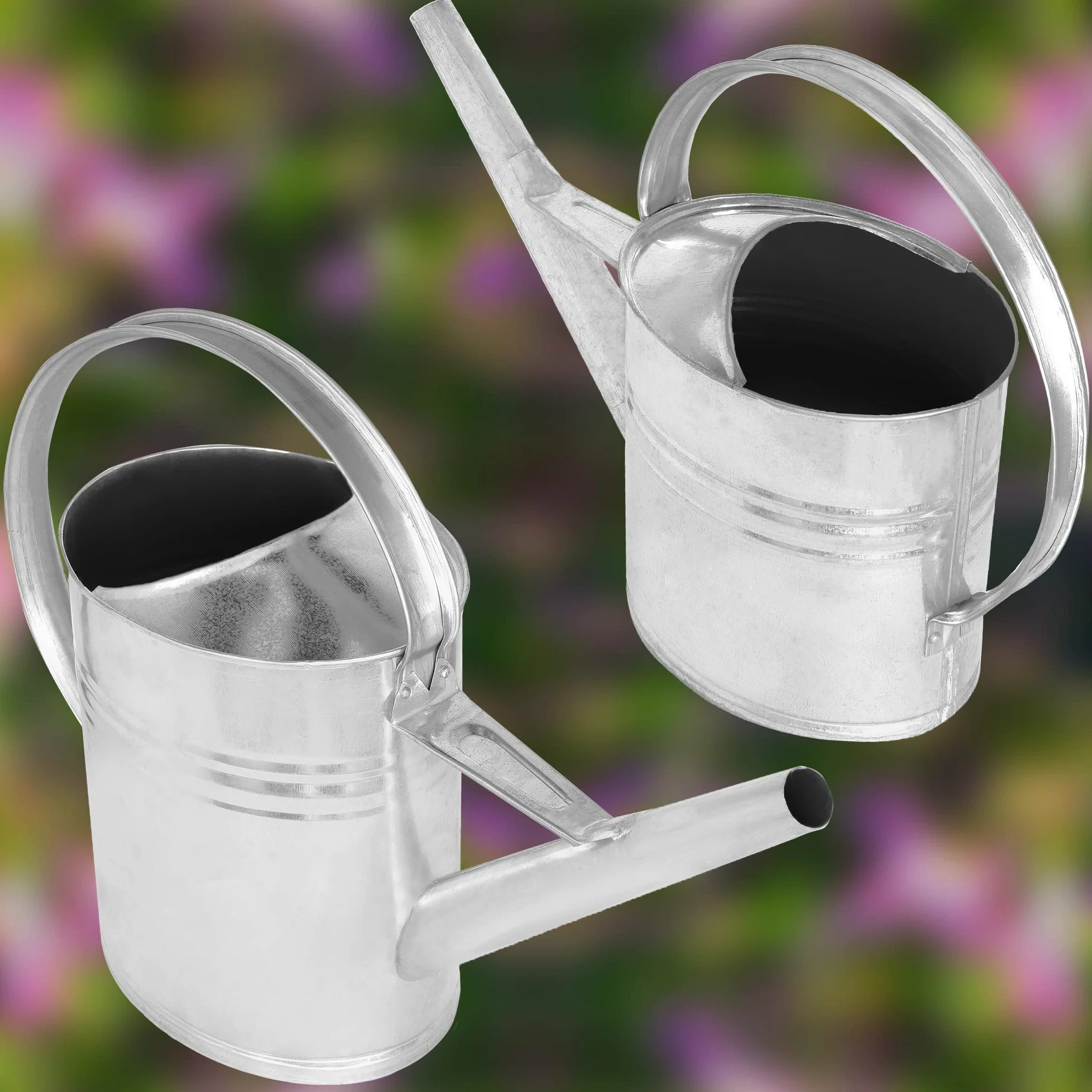 KOTARBAU® Arrosoir Plante Interieur - 10 L - Arrosoir Jardin - avec Pomme Amovible - Argenté - pour Terrasse - Balcon