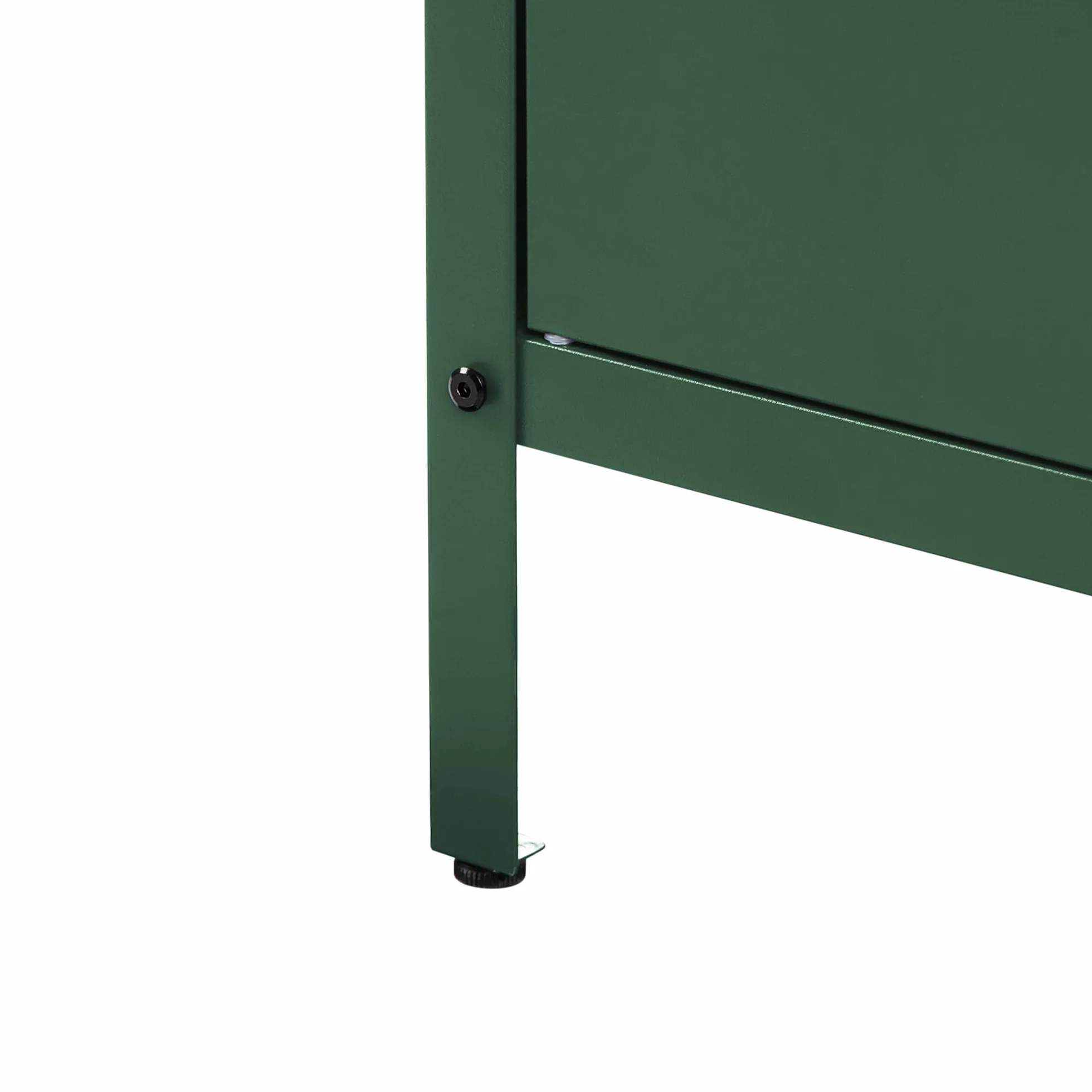Beliani Commode de Jardin Noire Acier 2 Portes Evier Extérieure