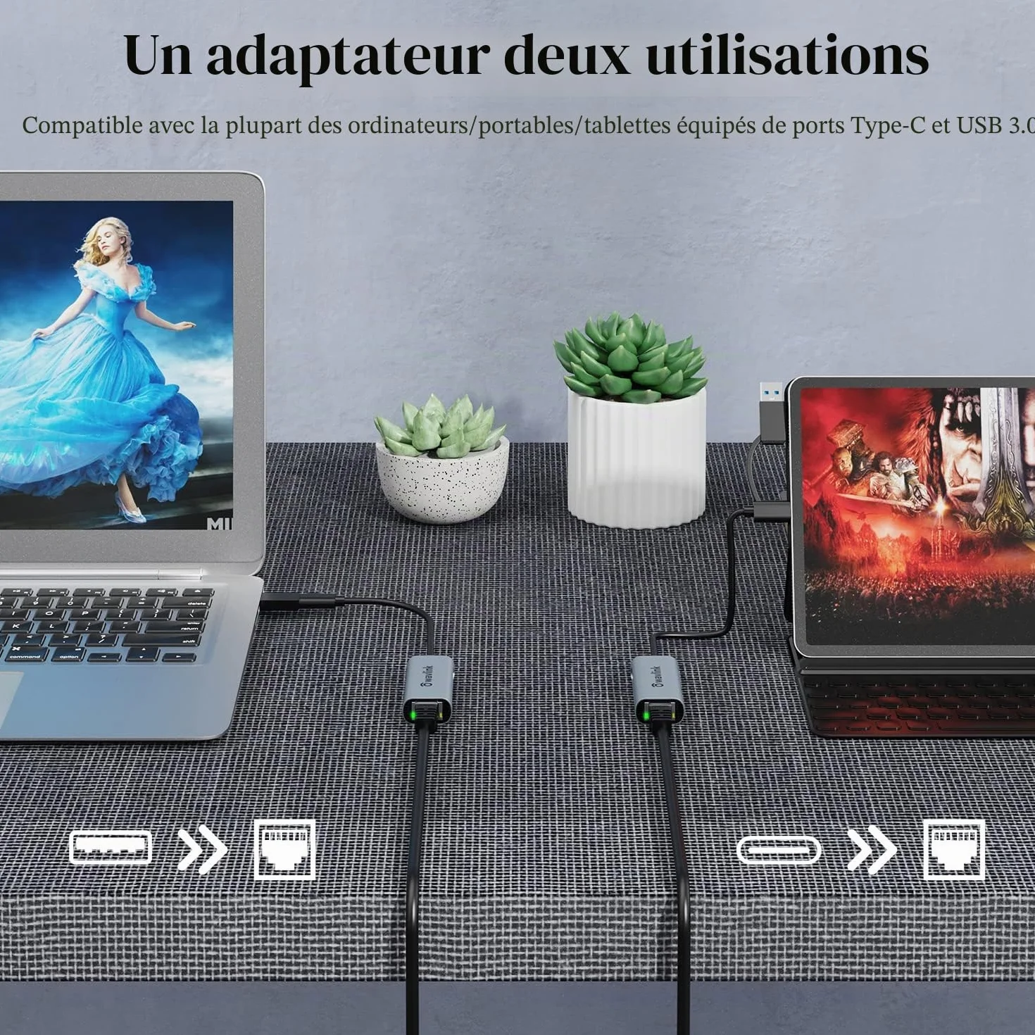 WAVLINK Adaptateur USB vers Ethernet 2.5G 2500Mbps Thunderbolt 3 USB C RJ45