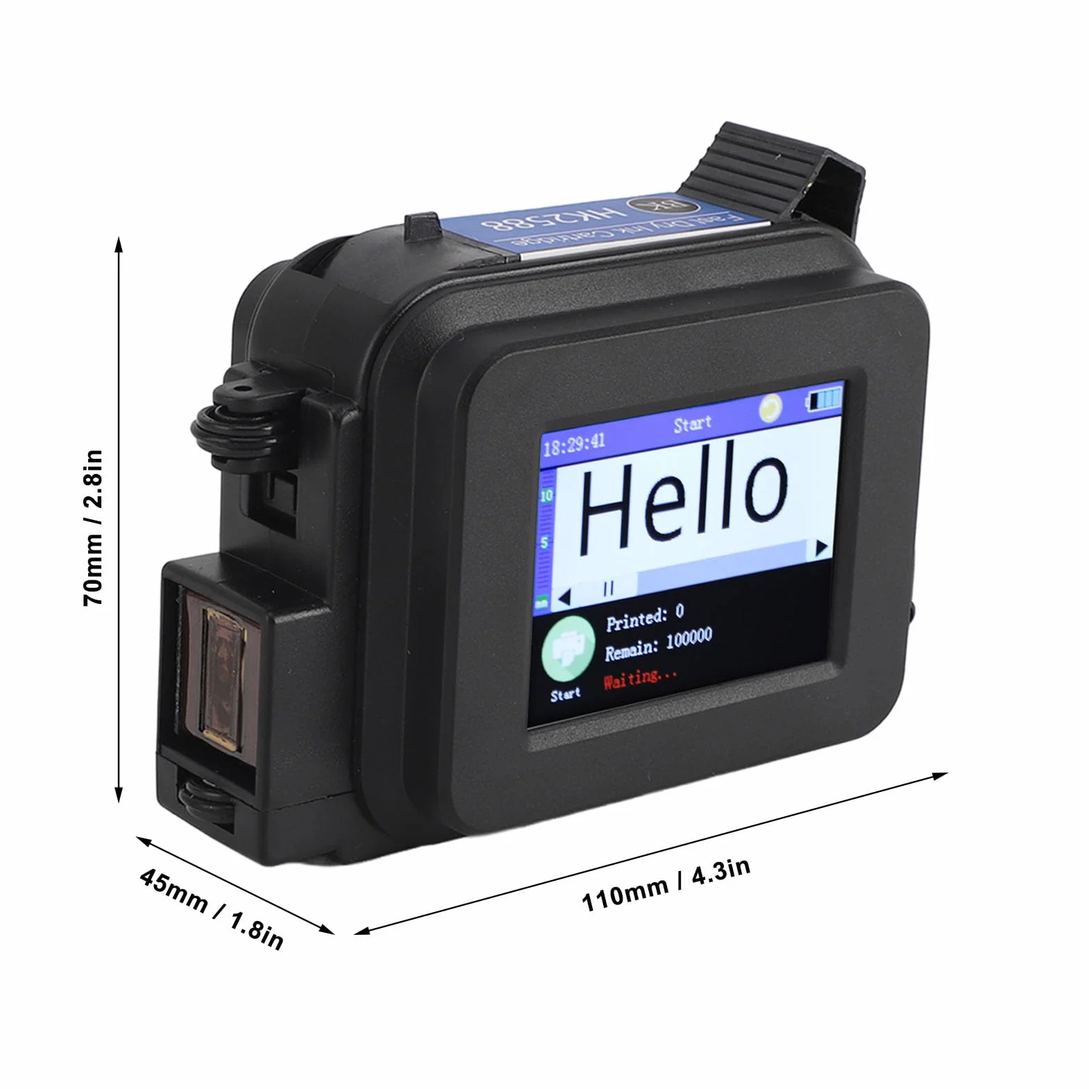 Fabater Imprimante à Jet d'encre Portative, Mini Imprimante Portable avec Cartouche à Séchage Rapide, Machine de Codage de Poche pour Date et Code-Barres