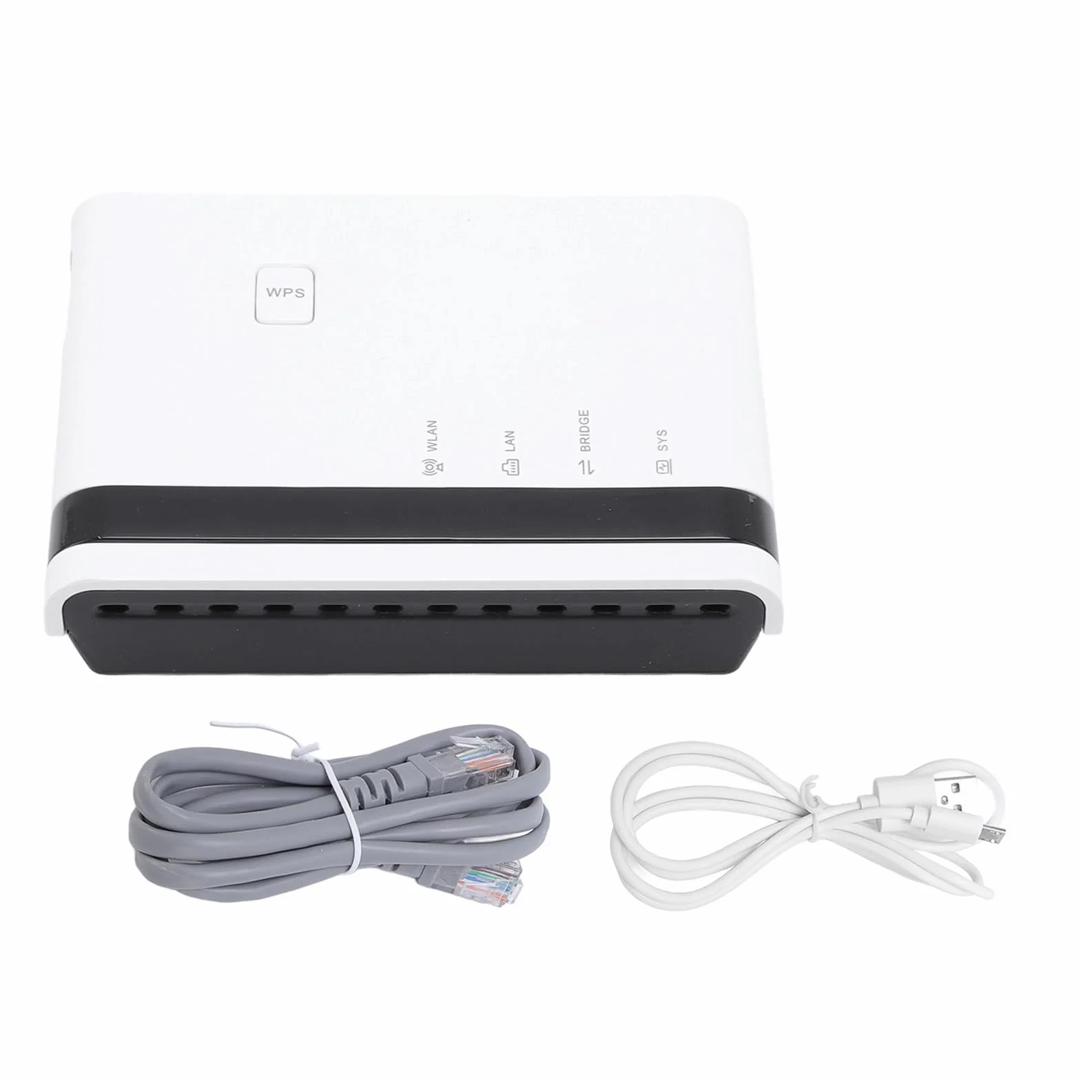Prift Serveur d'impression USB 2.0 10/100 Mbps LAN sans fil 2.4G Prise en charge 4 imprimantes Mac conforme (Prise UE)