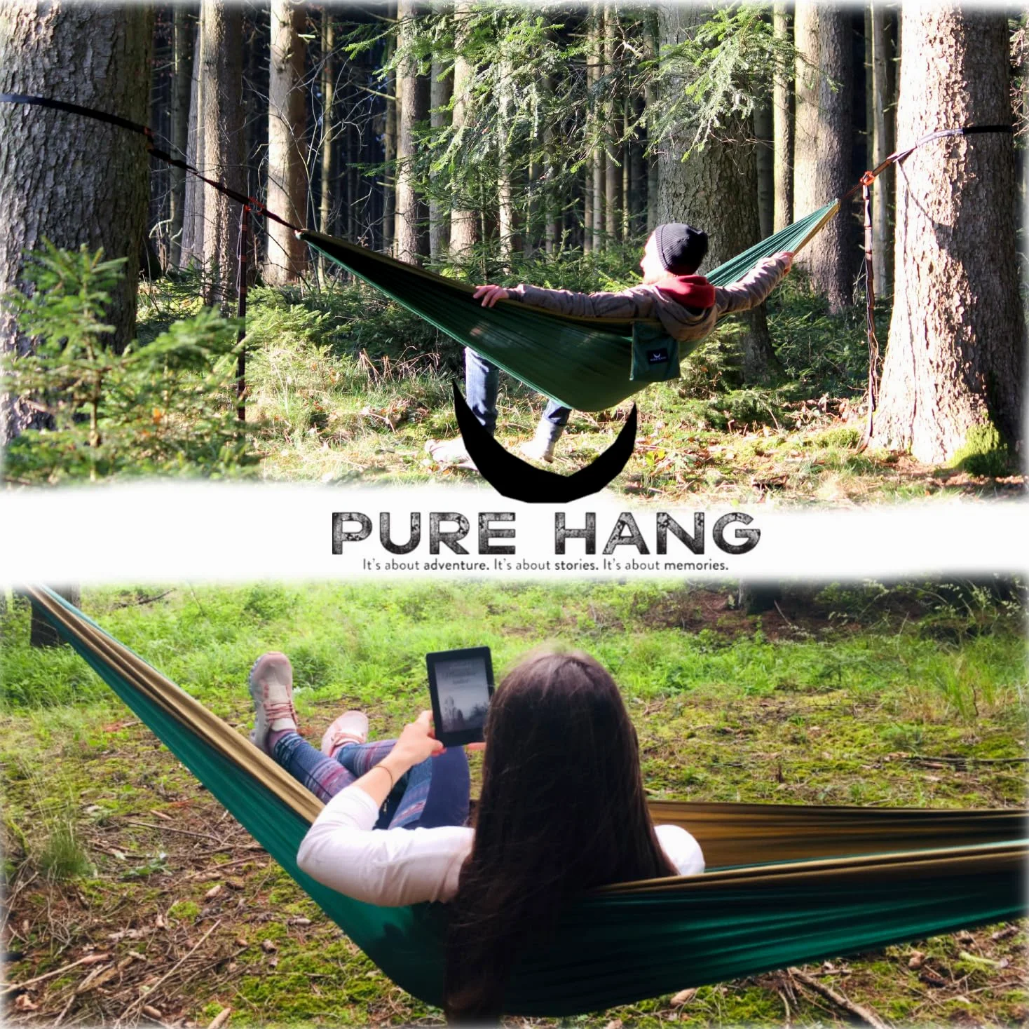 Hamac de Camping de qualité supérieure Ultra léger en Soie de Parachute Charge maximale : 300 kg 275 x 140 cm avec Crochet de Fixation avec Mousqueton pour Plage, Jardin,