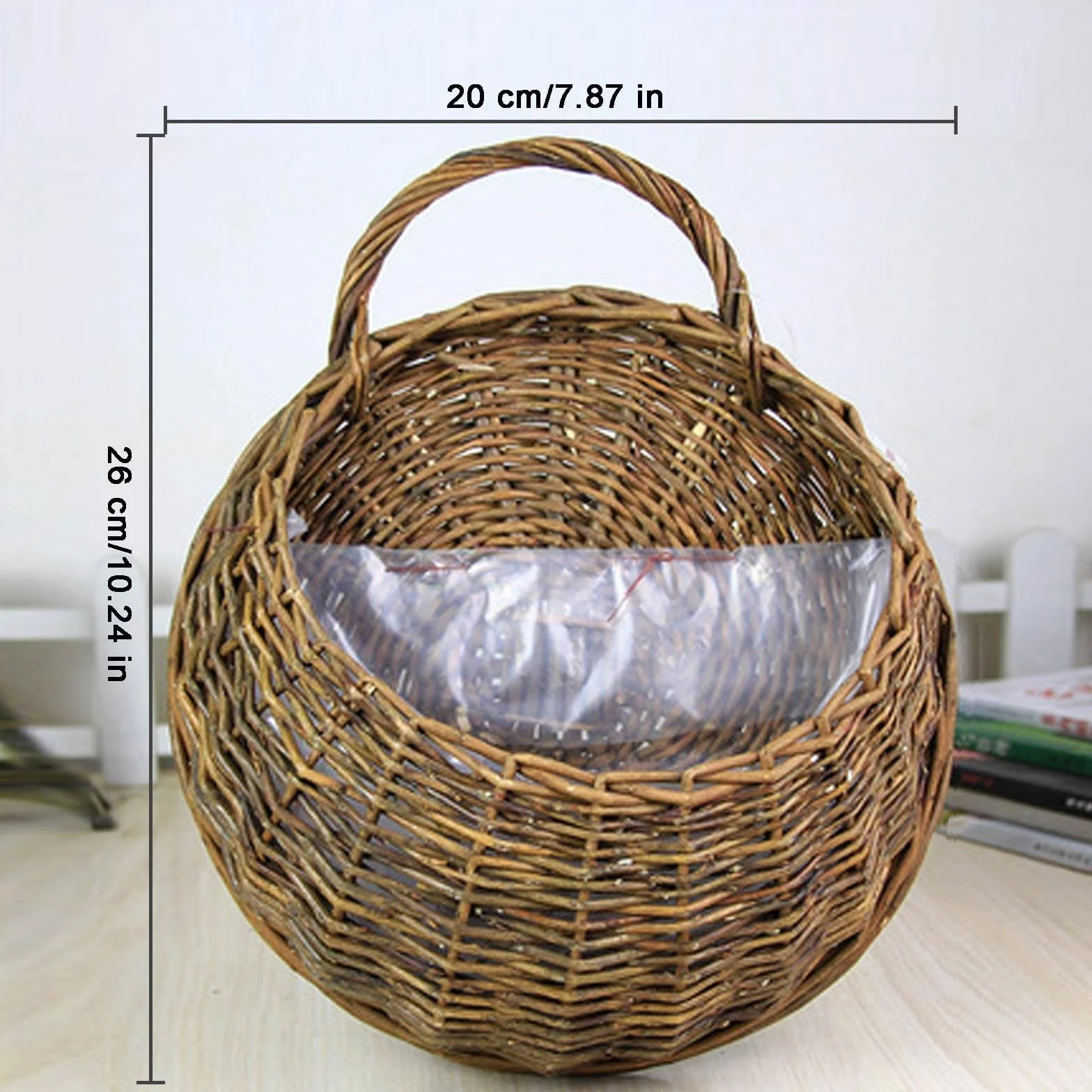 Pots de Fleurs à Suspendre En Rotin, Panier Porte-Fleurs Suspendu Tissé à La Main pour Plantes Intérieure ou Extérieure