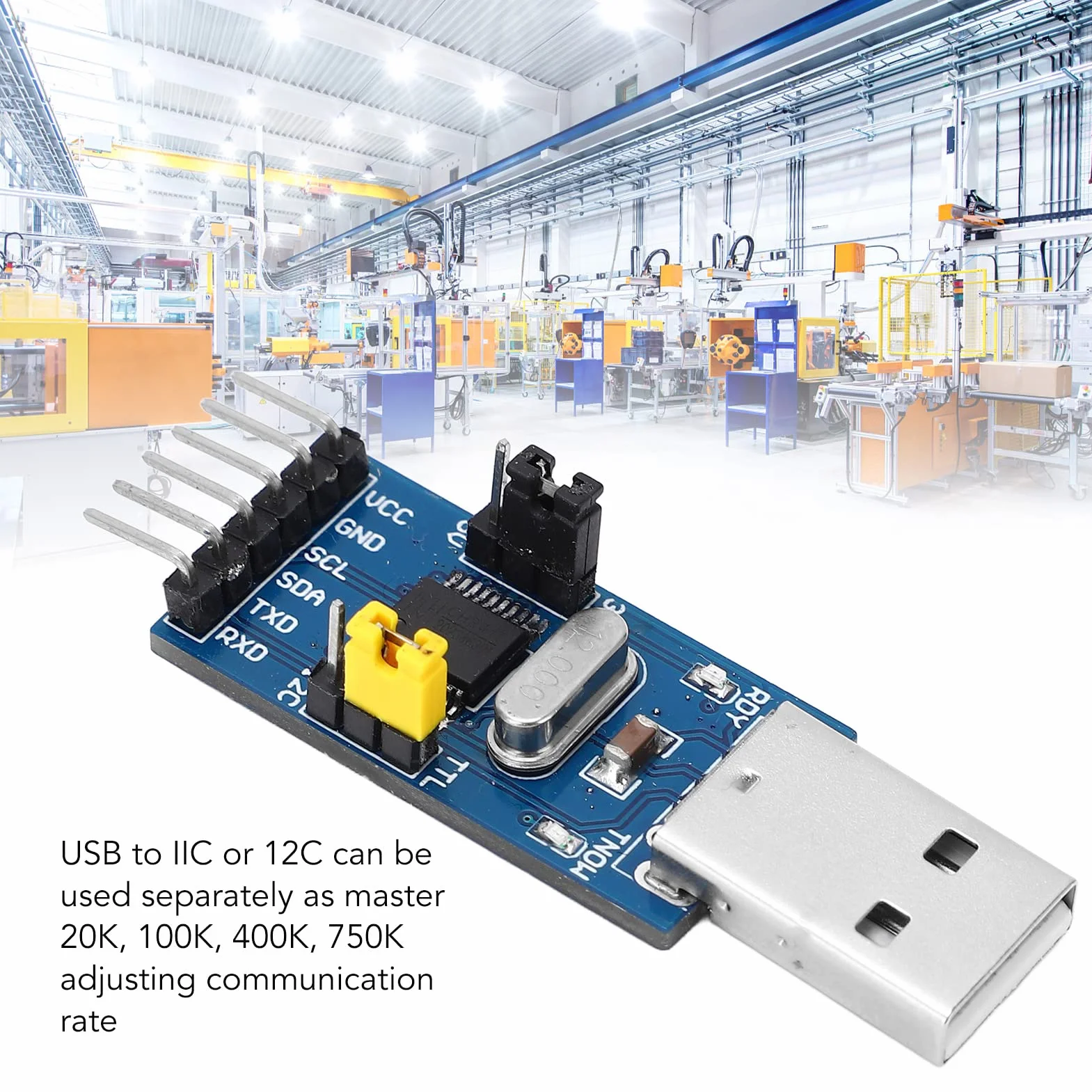 Module Adaptateur USB vers IIC I2C UART TTL Série avec Fil de Raccordement