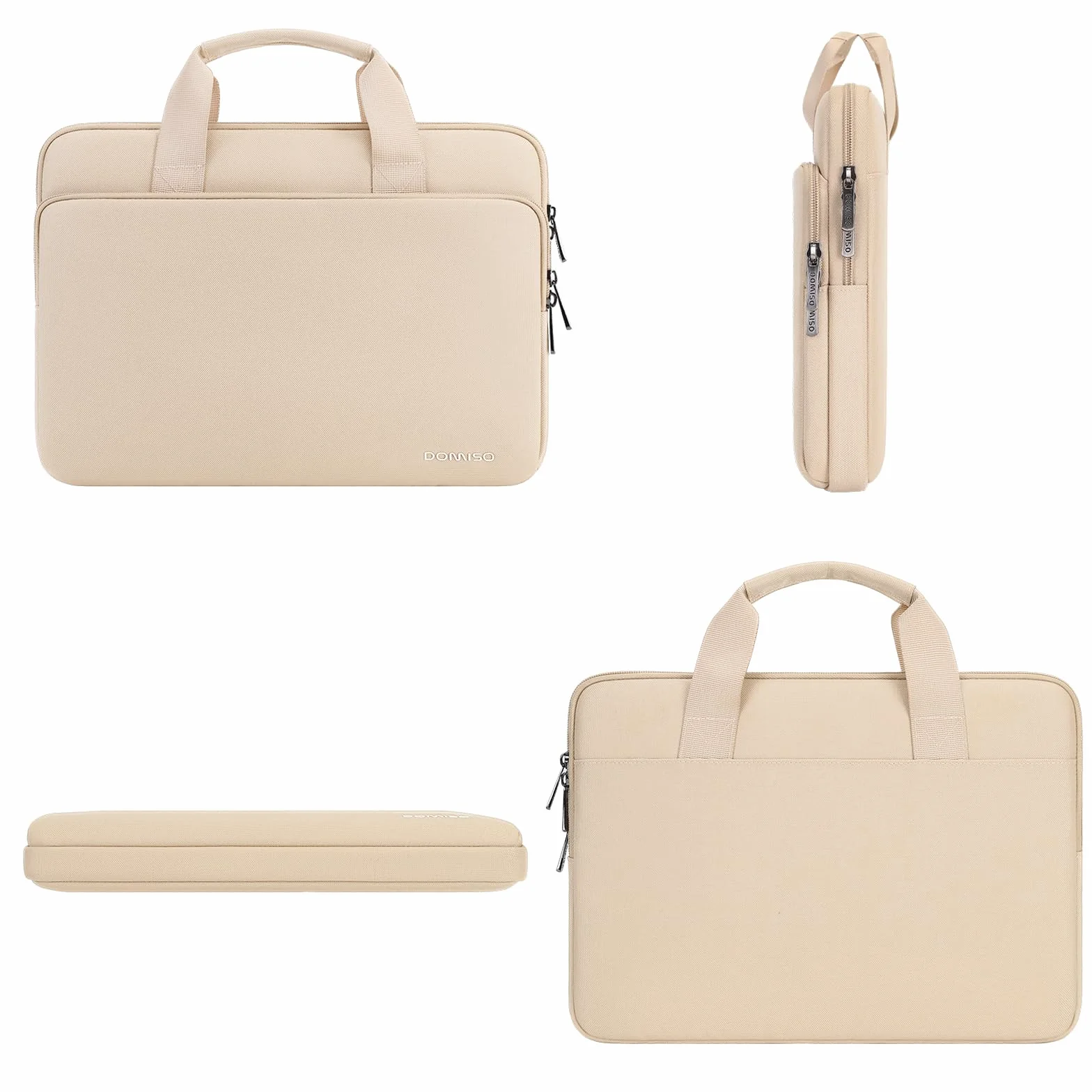 DOMISO Pochette Ordinateur 17 Pouces Sacoche PC Portable Dell HP ASUS Acer XPS Beige