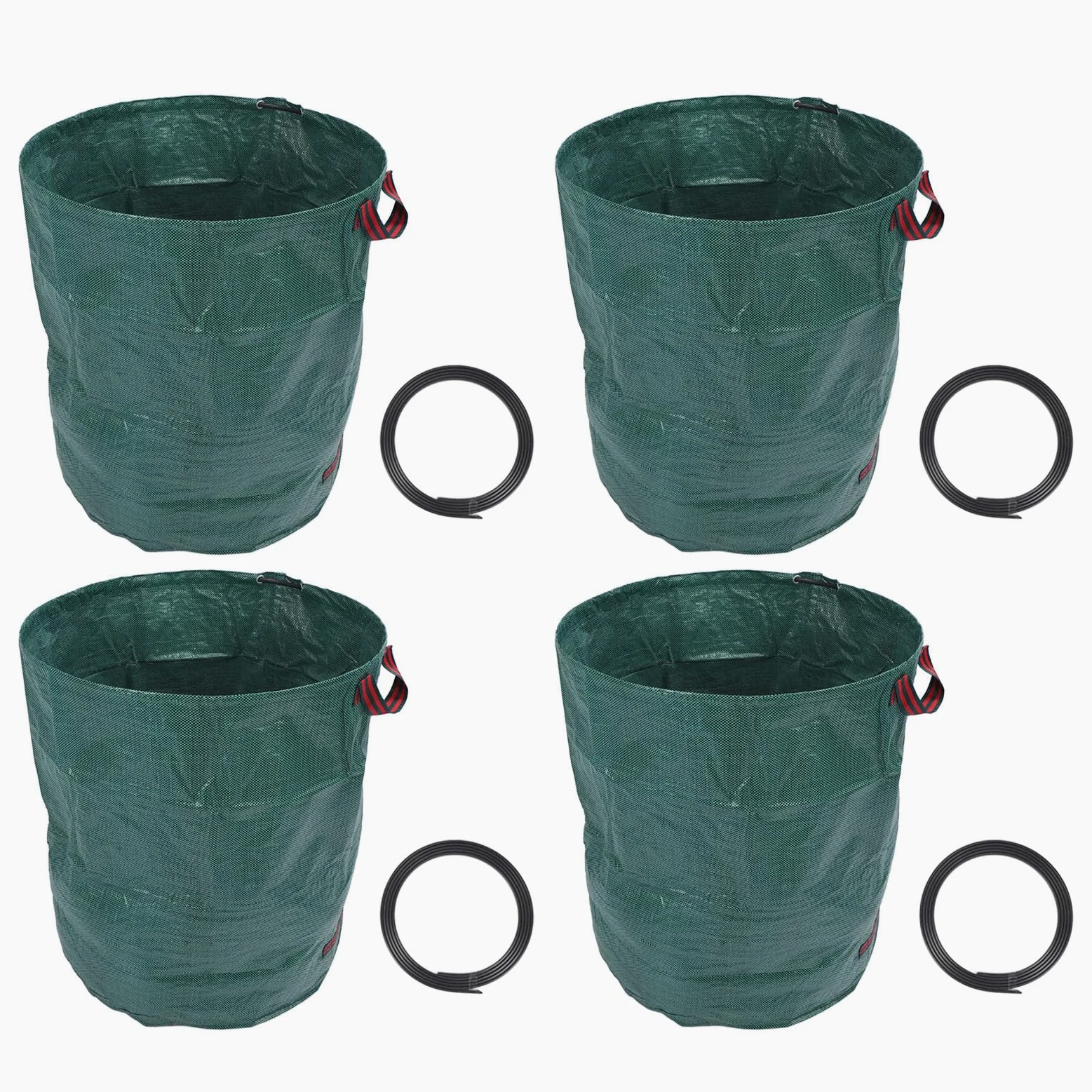 Generic Sacs à Feuilles de Jardin Réutilisables, 4 Pièces, Stockage Durable des Déchets de Grande capacité pour des Tâches de Jardinage Faciles, en Matériau PP (500L)