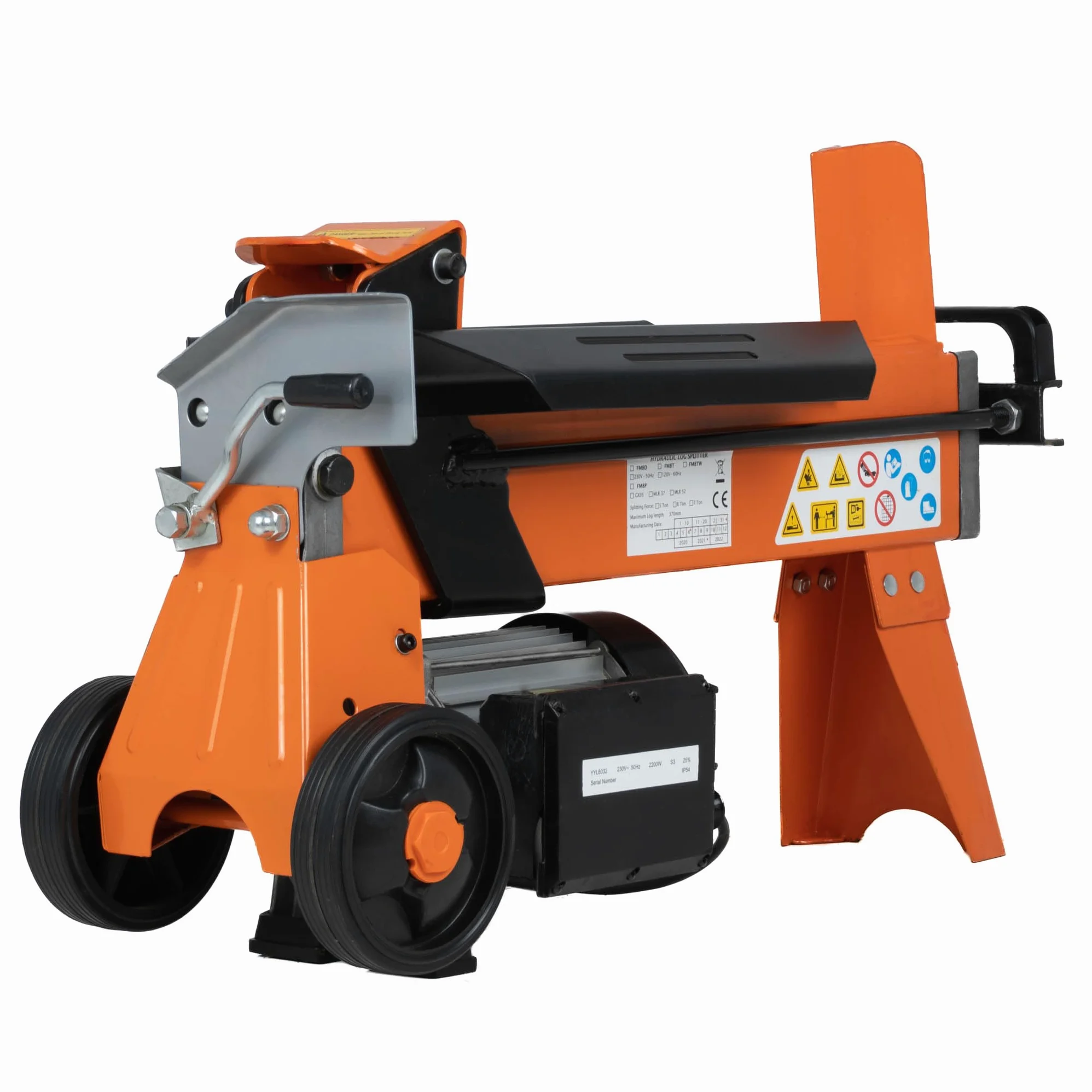Forest Master fendeur de bûches électrique-hydraulique 5 tonnes en continu jusqu'à 30 cm de longueur. Certifié CE