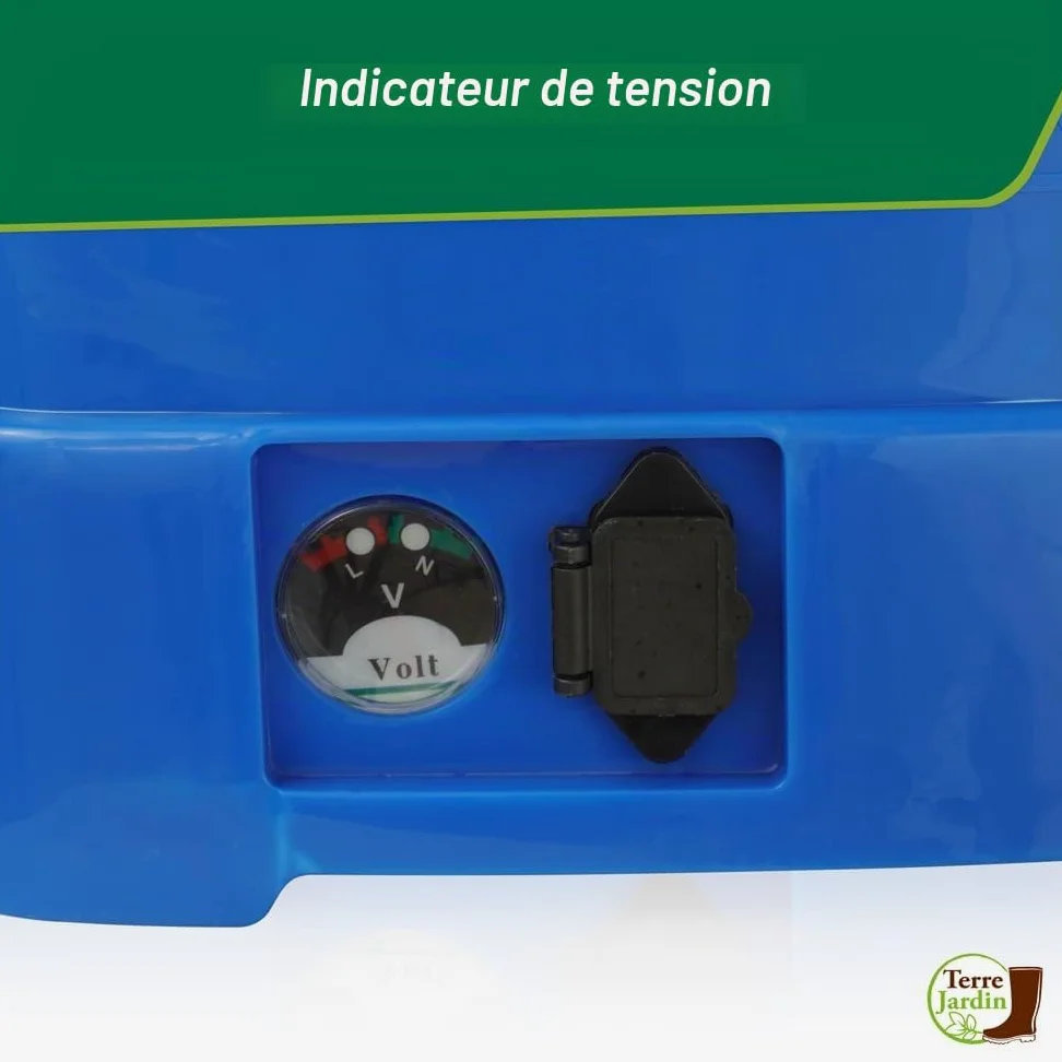 TERRE JARDIN Pulvérisateur Électrique Rechargeable 16L Reconditionné - Pulvérisateur de Jardin Dorsal à Batterie 12V avec Lance Télescopique et 4 Buses - Occasion très Bon état