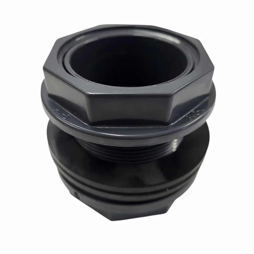 Traversée de paroi en PVC ø 50 mm 2 pouce pour tuyau aquaponie aquaculture