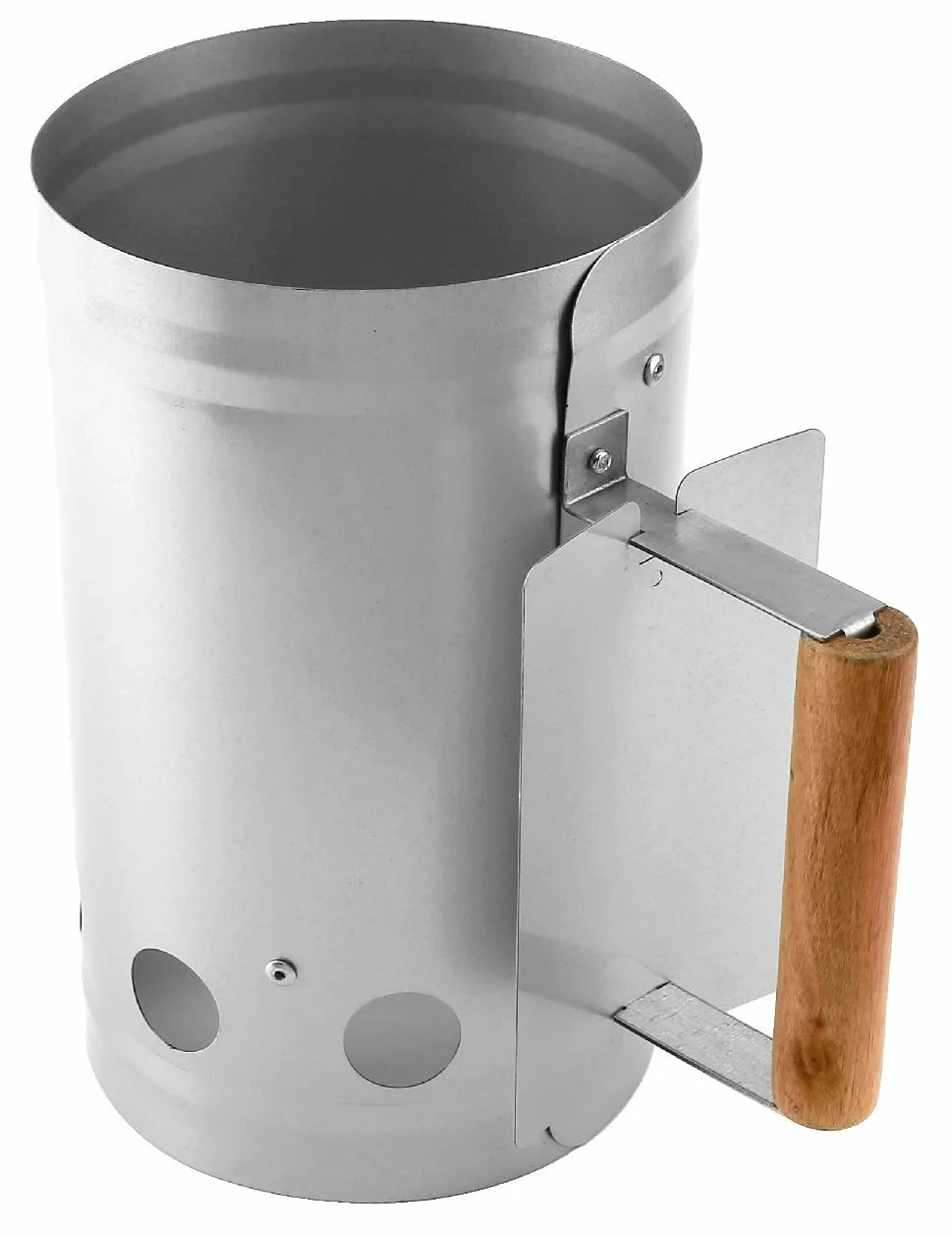 Tarrington House Allume-feu Grill Acier Bois Ø 17 x 28 cm Poignée Bois Dur Barbecue Argenté