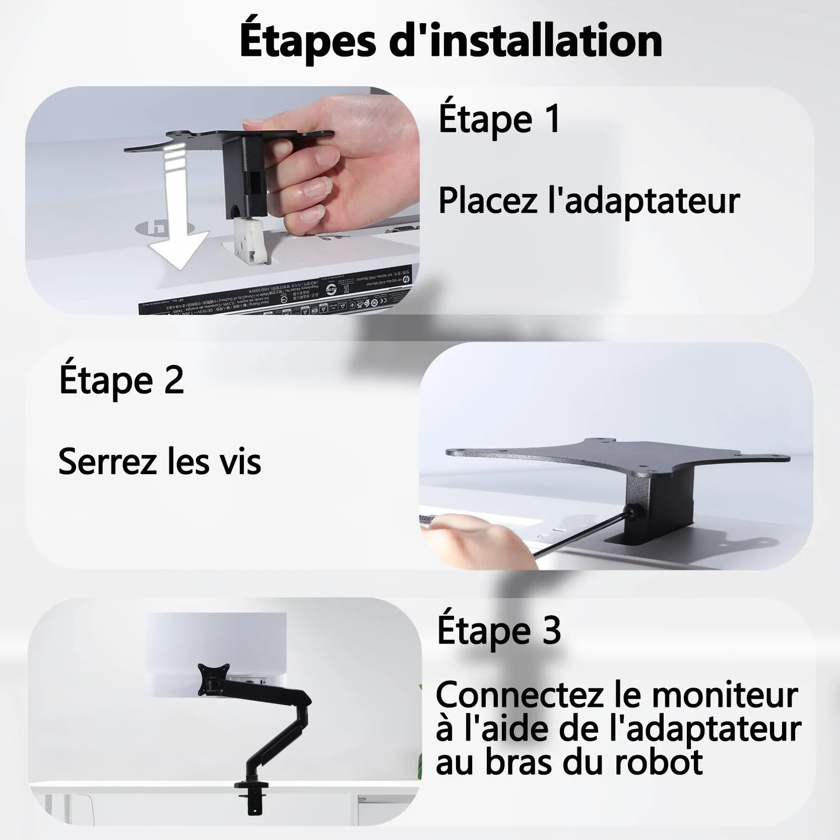 Adaptateur VESA M22f Compatible HP Série M Série 5 Moniteurs