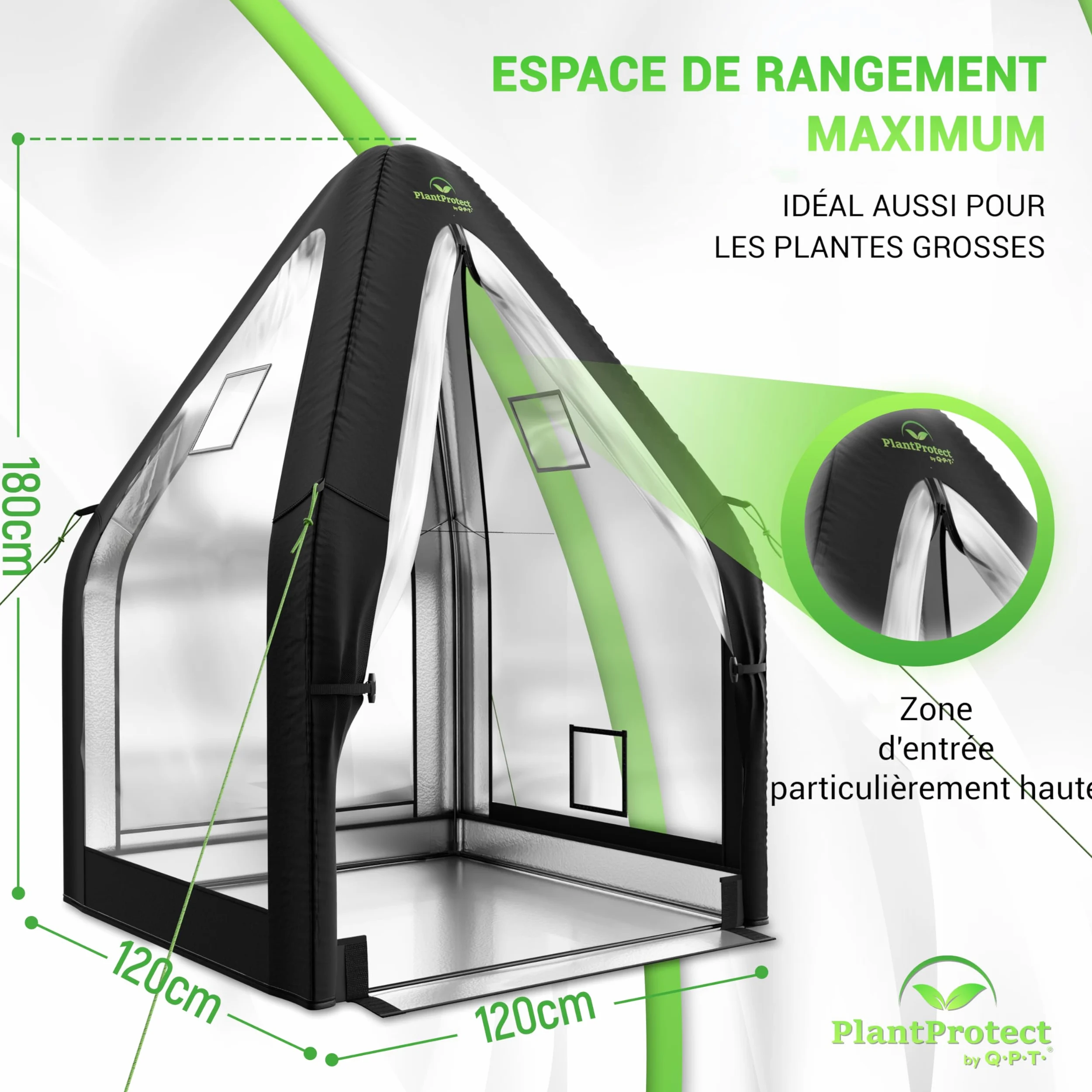 Q.P.T. Serre d'hiver pour Plantes en bac - matériau PVC résistant pour la Protection Contre Le Gel, Le Vent et la Pluie, Montage Facile
