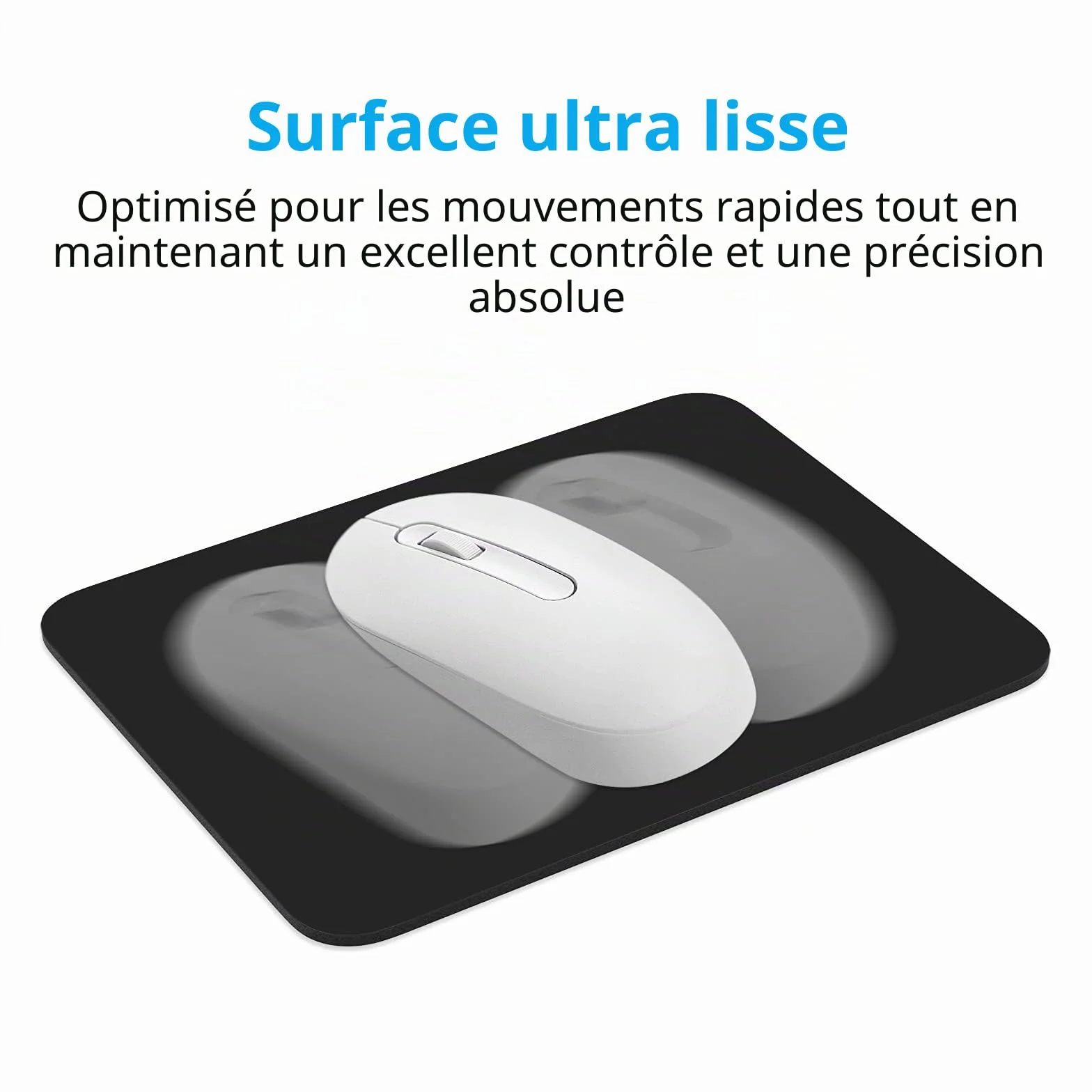 Dapesuom Petit tapis de souris en caoutchouc texturé antidérapant lavable pour ordinateur portable