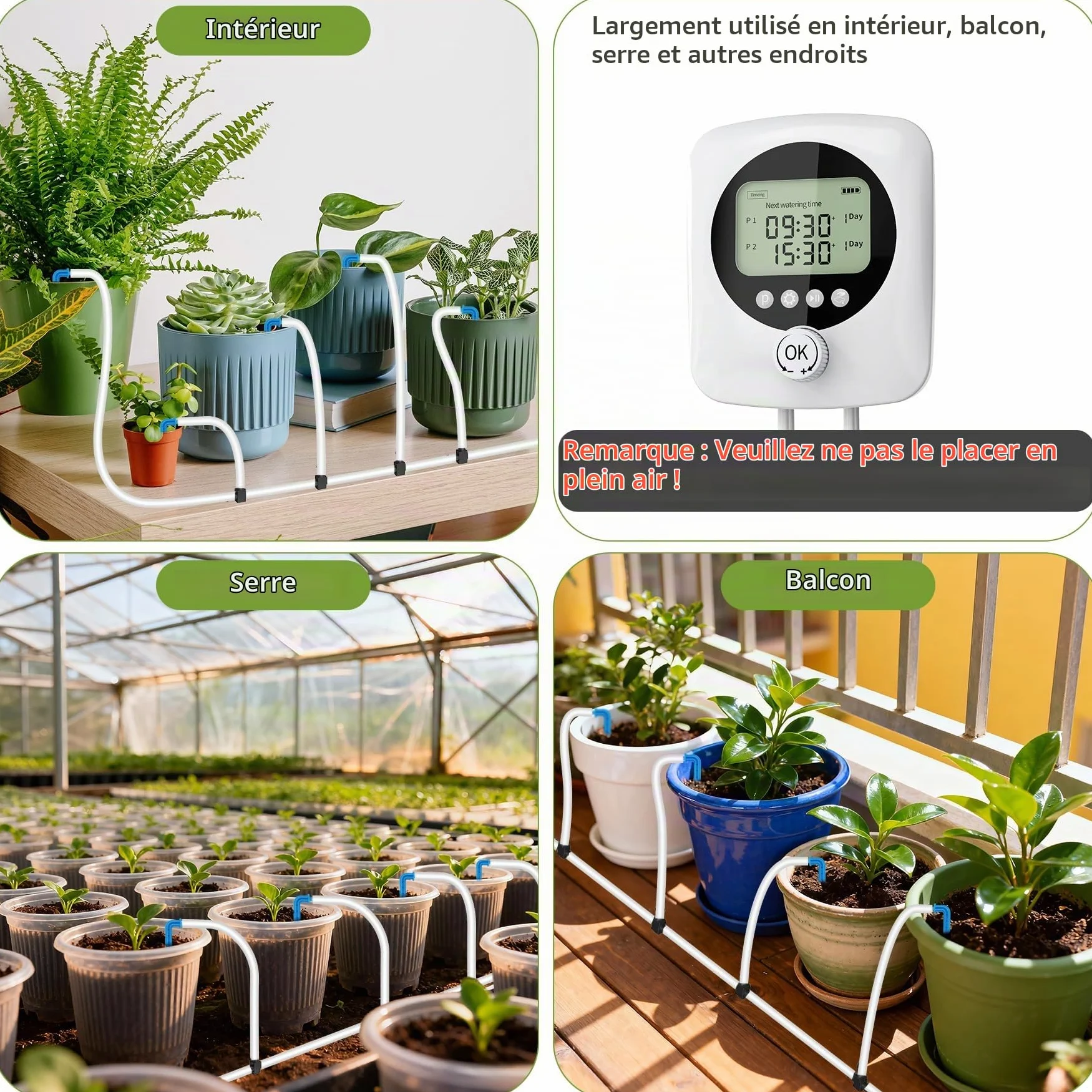 Forever Speed Système Arrosage Automatique D'intérieur avec Double Pompe pour 30 Plantes en Pot, 4400 mAh Goutte à Goutte Rechargeable Système D'irrigation pour Interieur, Balcons