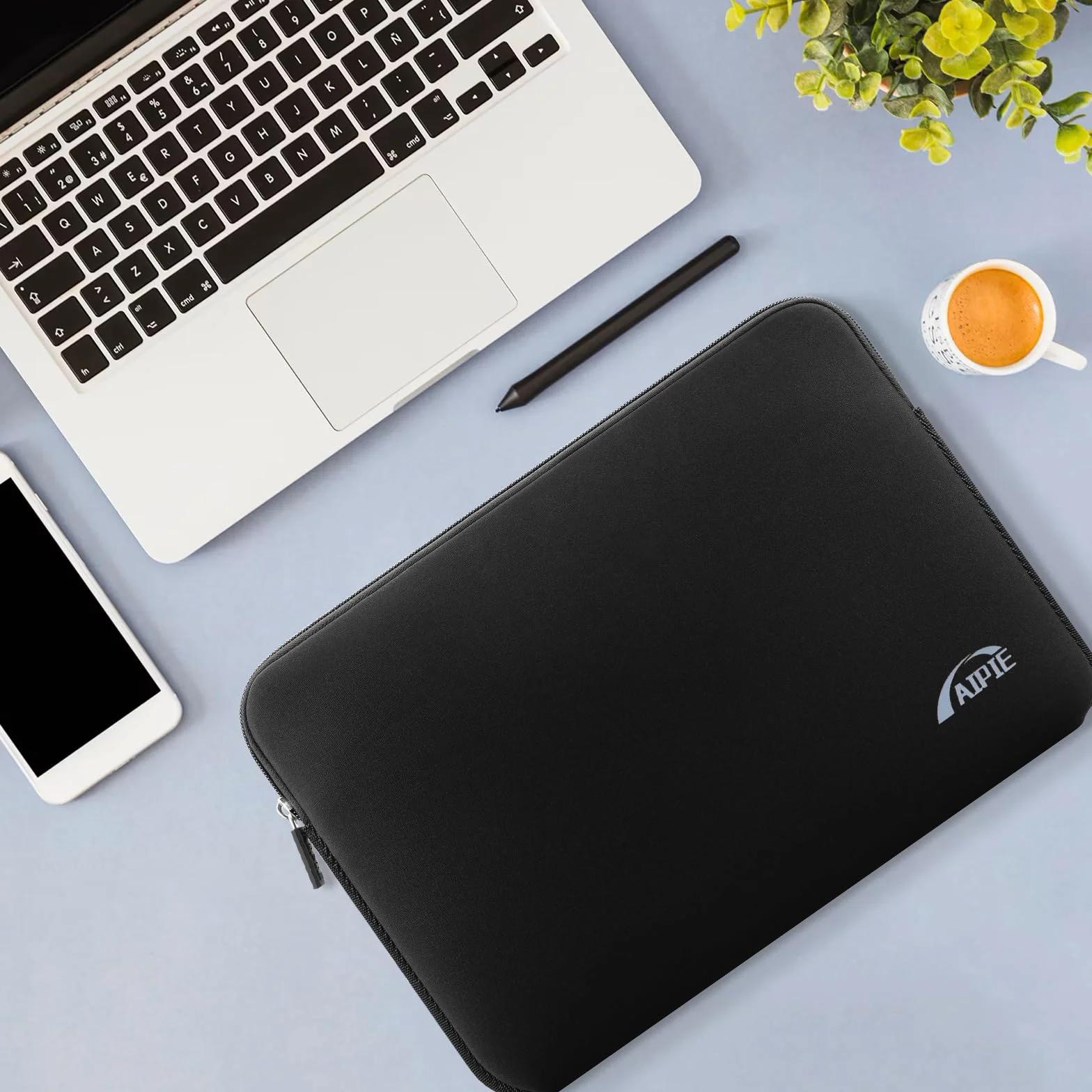 Housses pour MacBook 13 Pouces MacBook Air Pro M1 M2, Surface Pro Sac Pochette de Protection Ordinateur Portable Compatible Apple (32x23x2,5cm, Noir)