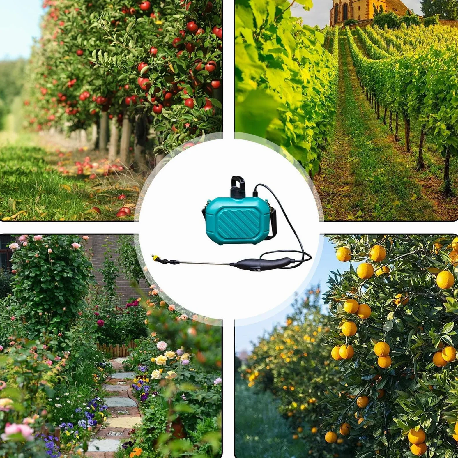 Pulvérisateur Électrique 5 litres 3 Buses À Brouillard | Pulvérisateur De Jardin Bouteille Vaporisateur avec 3 Buses de Brumisation pour Fleurs Arbres Jardin Pelouse Arrosage Cour