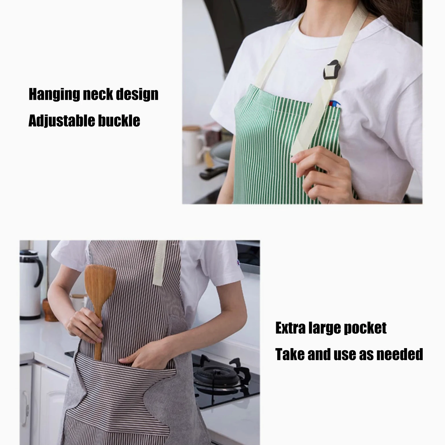 tabliers de jardinage, tablier de travail, Paquet de 3 tabliers avec grande poche for femmes, tabliers de cuisine réglables et imperméables for le jardinage de cuisine