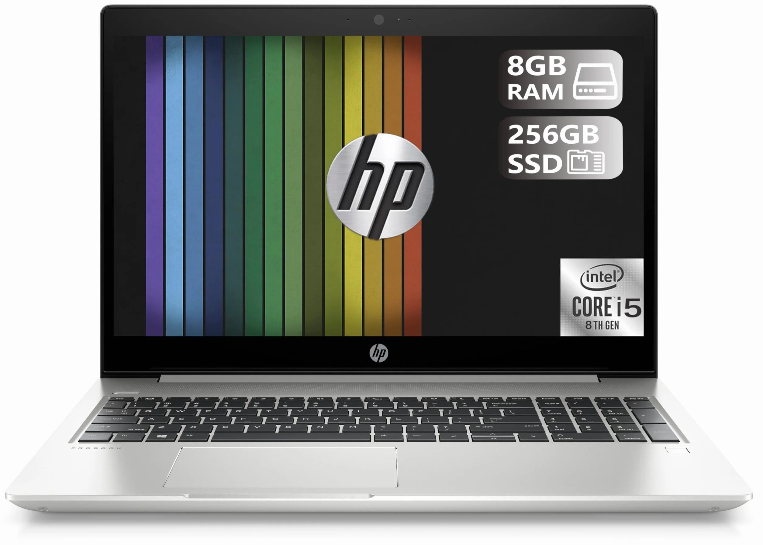 HP ProBook 450 G6 Ordinateur Portable 15,6 Pouces Intel Core i5-8265U 8 Go RAM SSD 256 Go Clavier Japonais QWERTY Windows 11 Pro Reconditionné