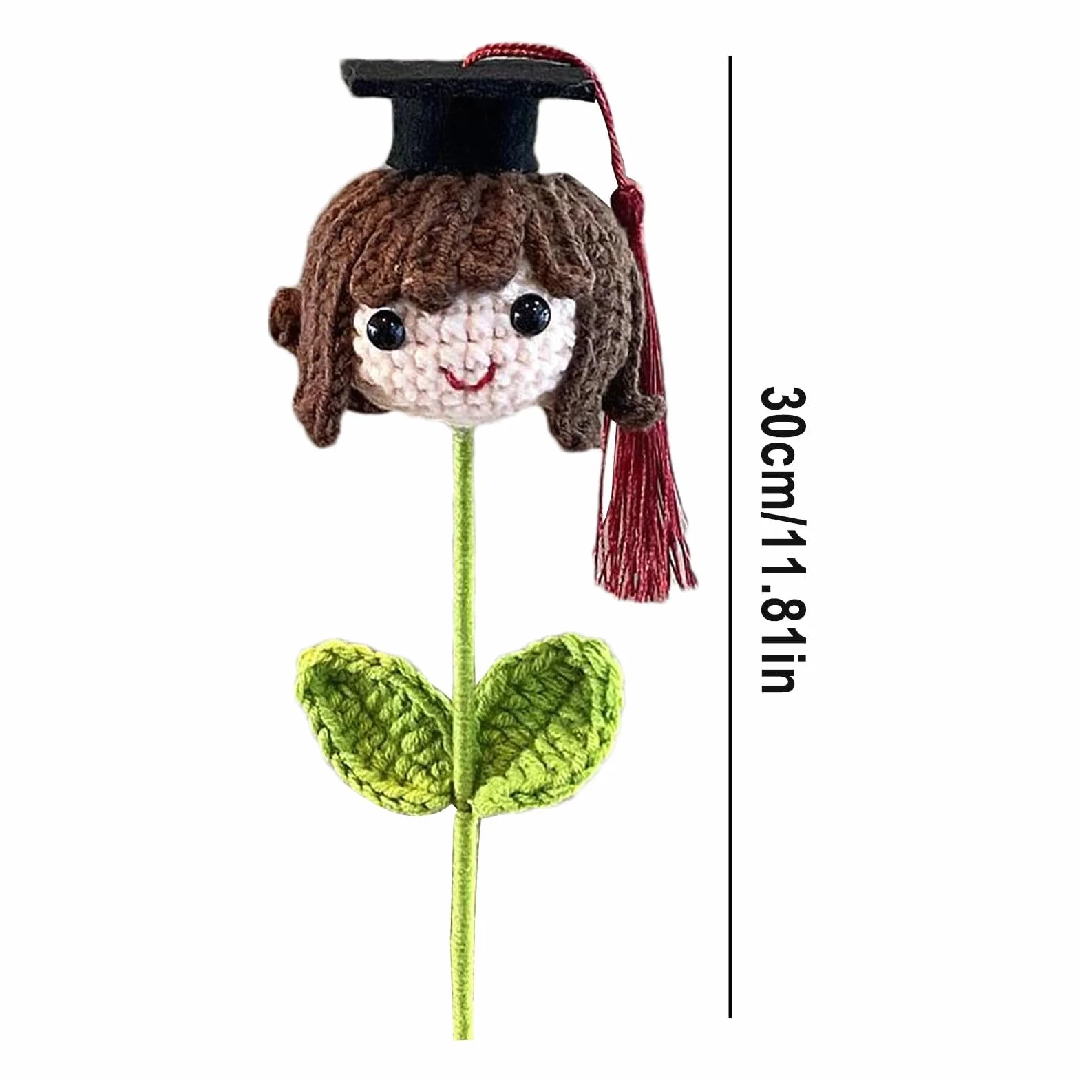 Bouquet de Fleurs au Point de Graduation - Chapeau de Remise de Diplôme au Crochet avec Fleurs en Laine