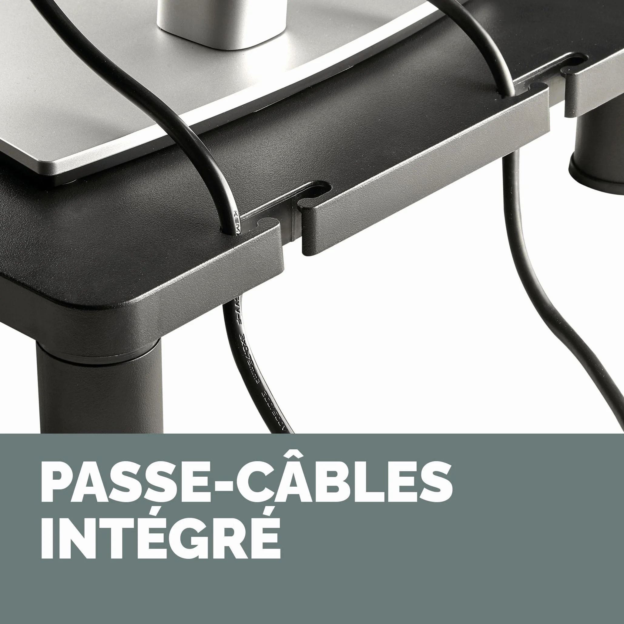 Fellowes Support d'écran Everyday Noir Réglable en Hauteur 3 Niveaux Ergonomique Gestion des câbles Charge Max 27 kg